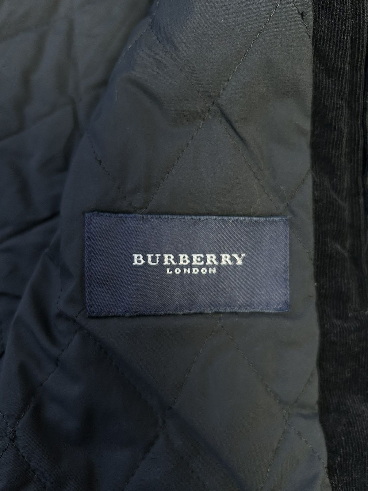 Burberry × Designer BURBERRY LONDON CORDUROY BLACK JACKET Size US L / EU 52-54 / 3 - 4 Thumbnail