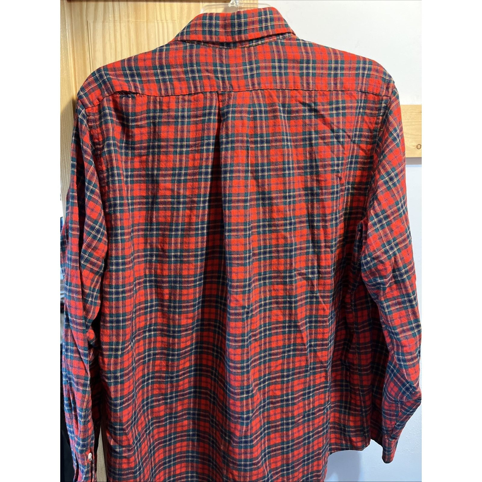 Viyella Viyella Vintage Wool Cotton Blend Shirt Mens L Red Plaid LS Size US L / EU 52-54 / 3 - 9 Thumbnail