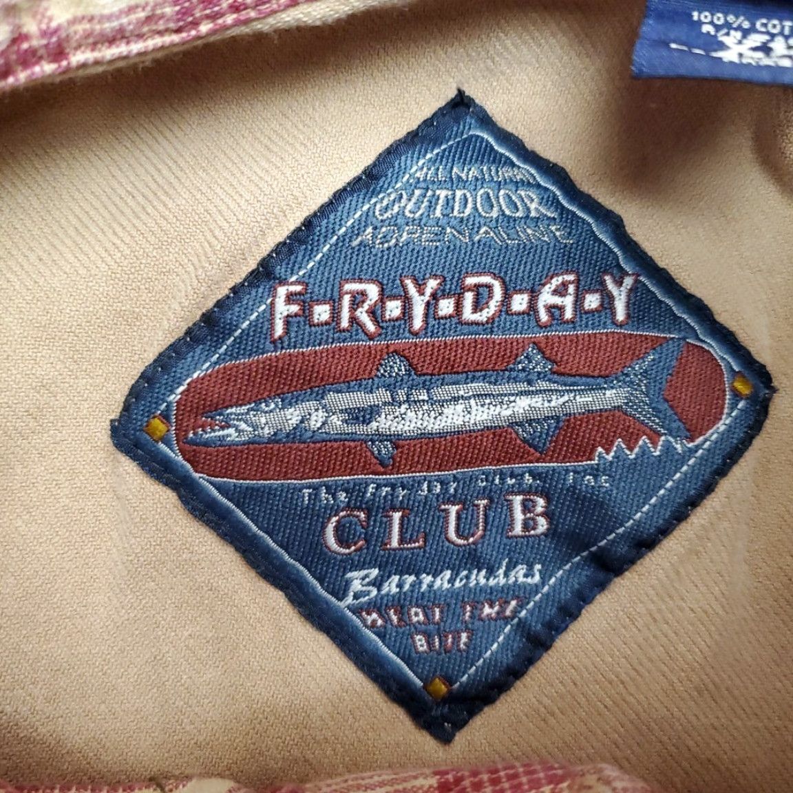 Barracuda VTG Fryday shirt Mens XL Marron Plaid Club Barracuda Long Sleeve Outdoor Fishing Size US XL / EU 56 / 4 - 4 Thumbnail