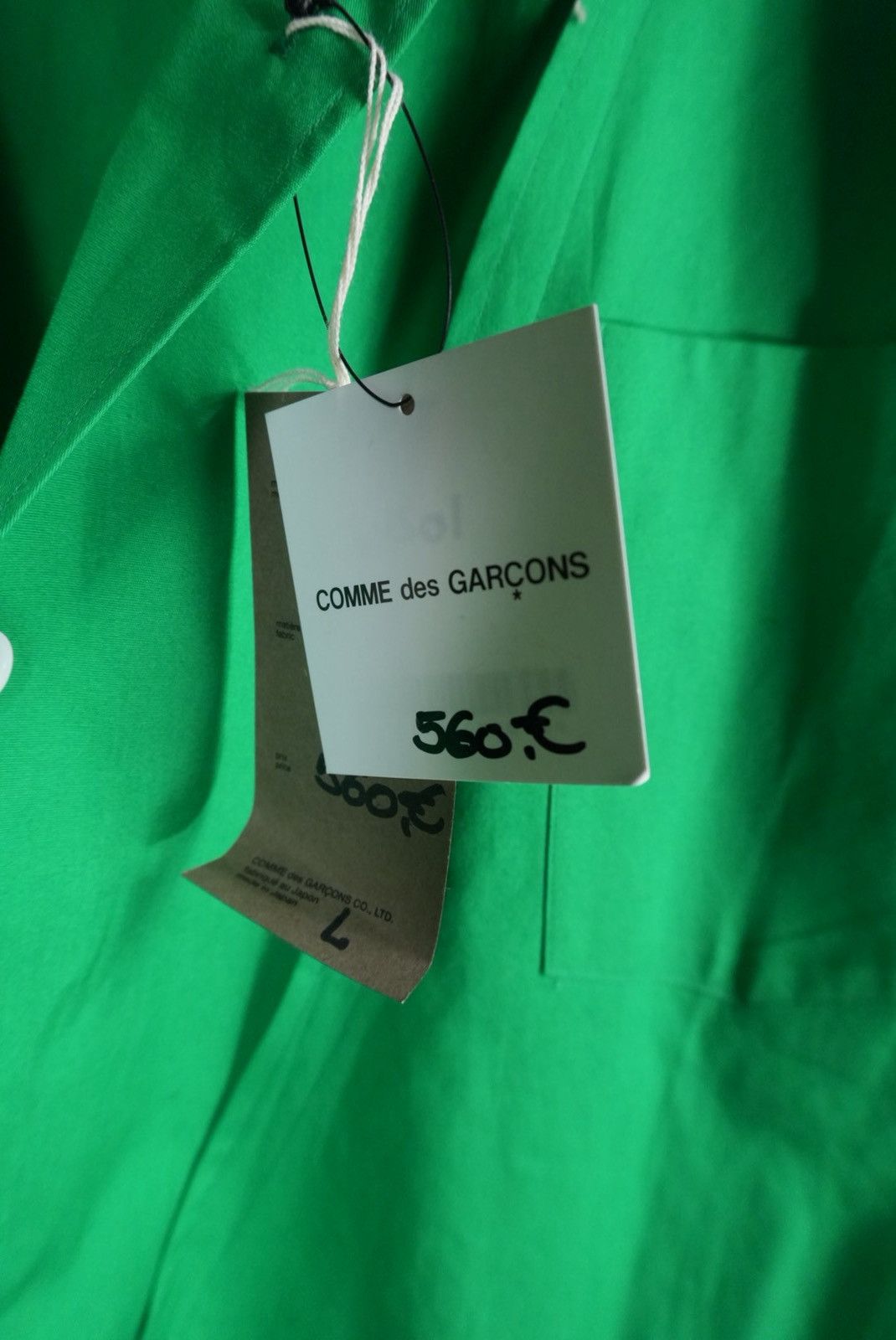 Comme des Garcons COMME des GARÇONS Homme Plus Green Long Shirt Size US L / EU 52-54 / 3 - 3 Thumbnail
