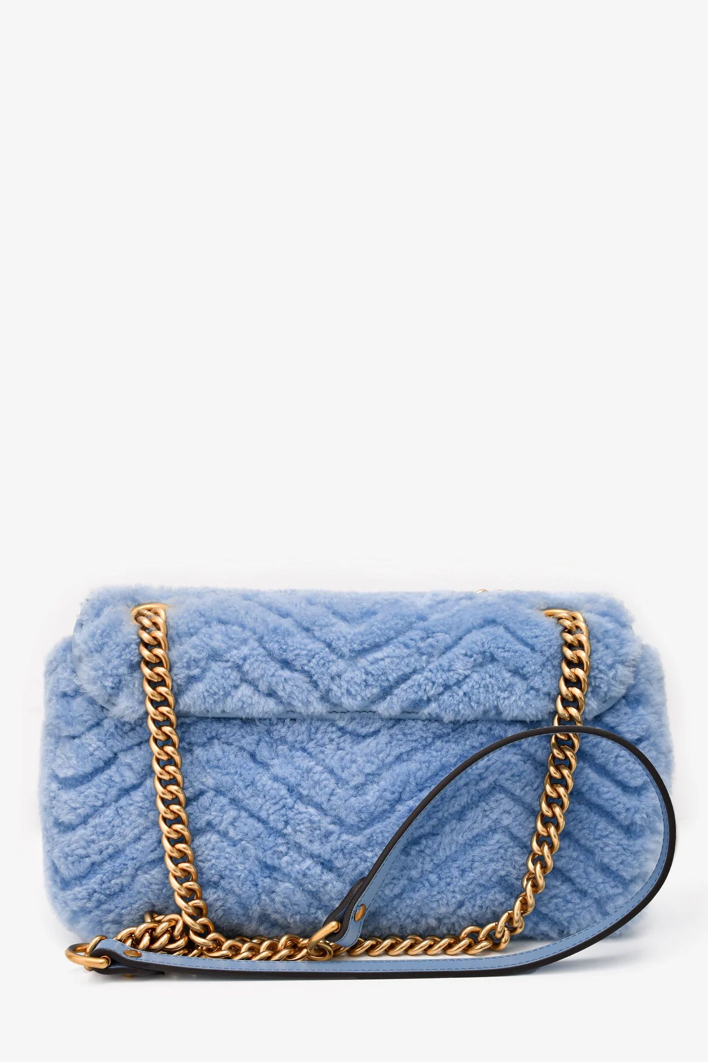 Gucci o1s1wg110225 Size:OS /GG Marmont Small Shoulder Bag in Blue Size ONE SIZE - 4 Thumbnail