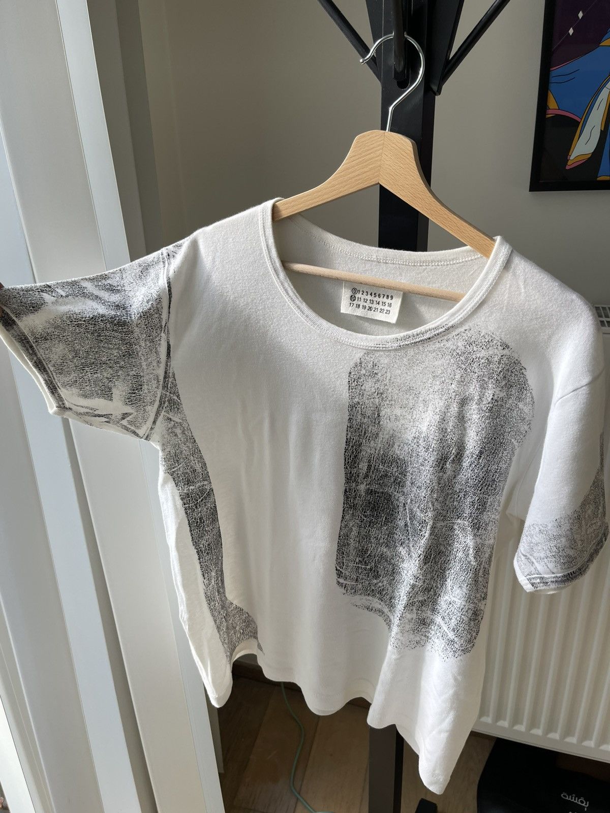 Maison Margiela Maison Margiela FW03 Artisanal 10 0 Painted White T-Shirt Size US M / EU 48-50 / 2 - 6 Thumbnail