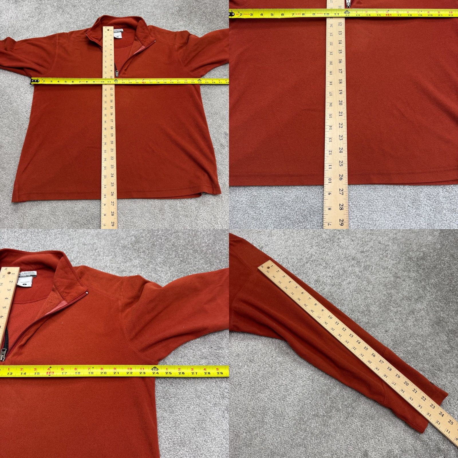 Vintage Columbia Jacket Mens Large Orange Outdoor Y2K 1/4 Zip Fleece Pullover Sweatshirt Size L / US 10 / IT 46 - 8 Thumbnail