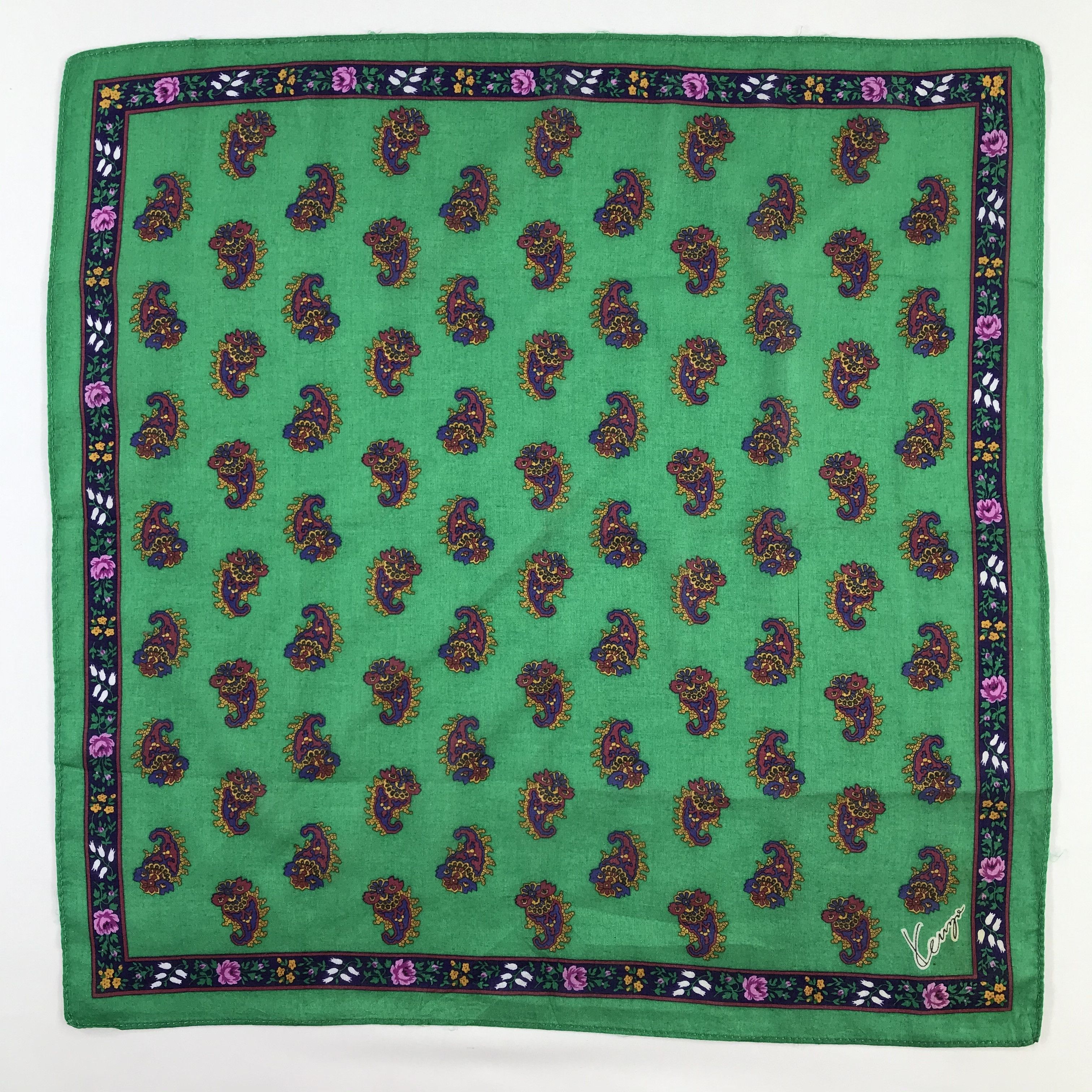 Kenzo × Vintage Kenzo Bandana / Handkerchief / Neckerchief - S810 Size ONE SIZE - 1 Thumbnail