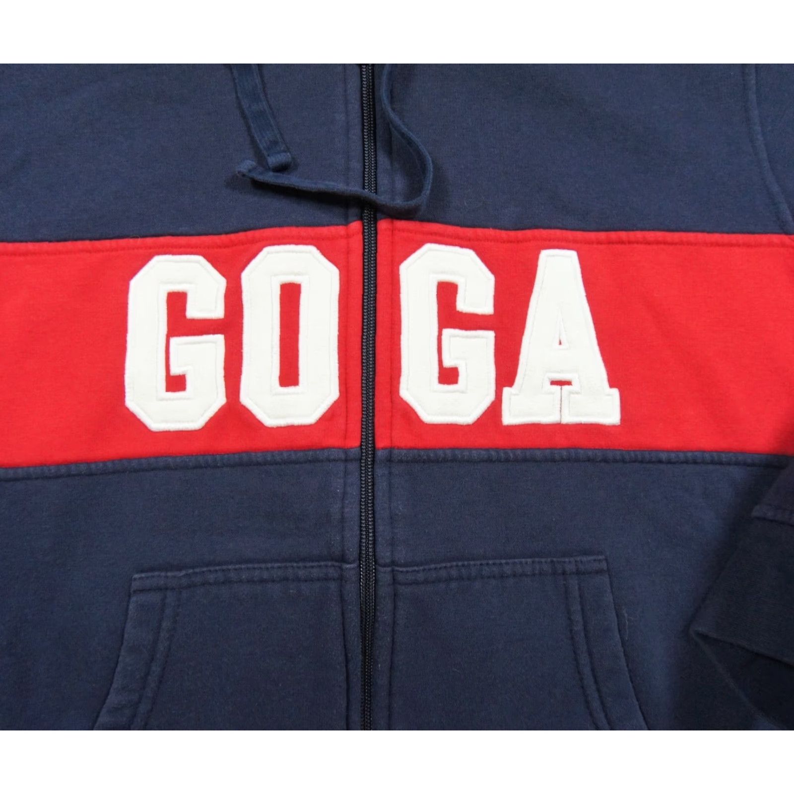 CO Goga & Co Hoodie Mens Large Blue Full Zip Colorblock Sweater Designer Sweatshirt Jacket Size US L / EU 52-54 / 3 - 2 Thumbnail