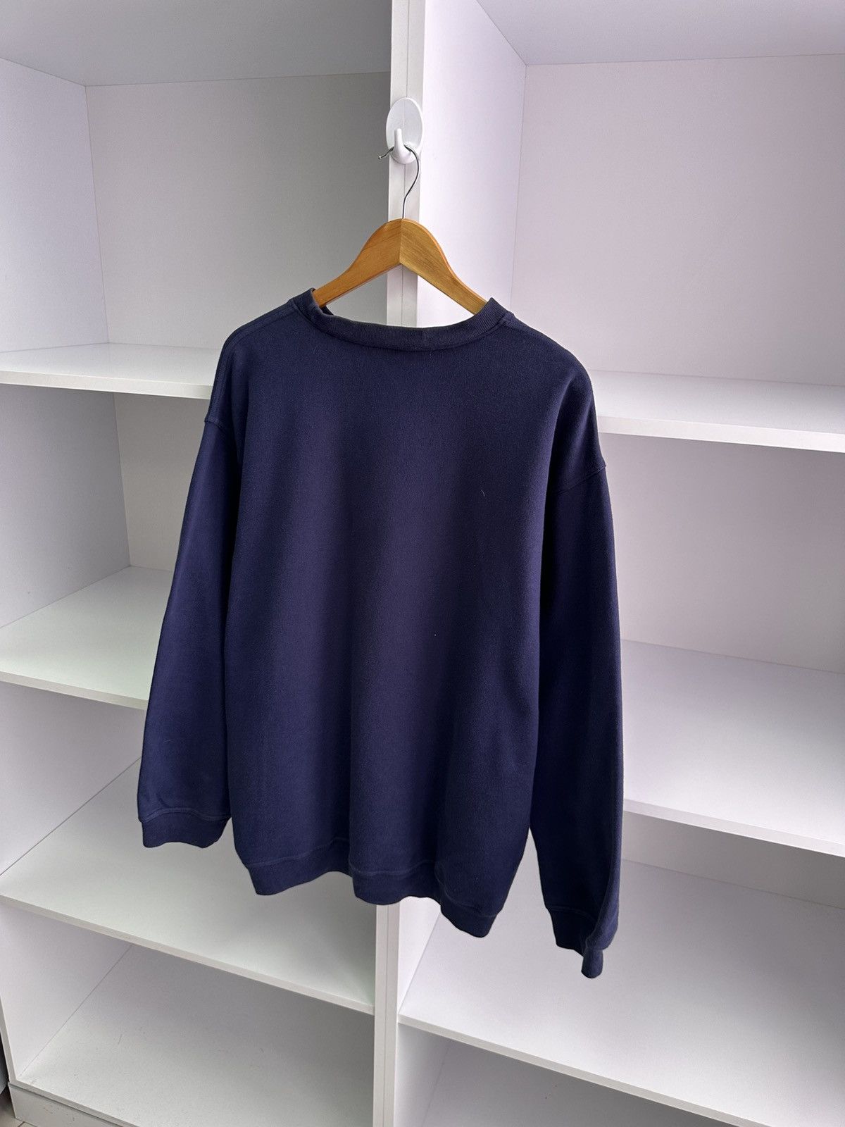 Adidas × Vintage Vintage Adidas Big Logo 90s Navy Sweatshirt Size US L / EU 52-54 / 3 - 11 Thumbnail