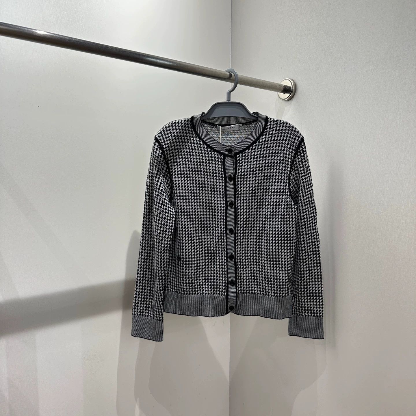 Christian Dior Monsieur Dior mar209 houndstooth bee cashmere cardigan 40 Size M / US 6-8 / IT 42-44 - 1 Thumbnail
