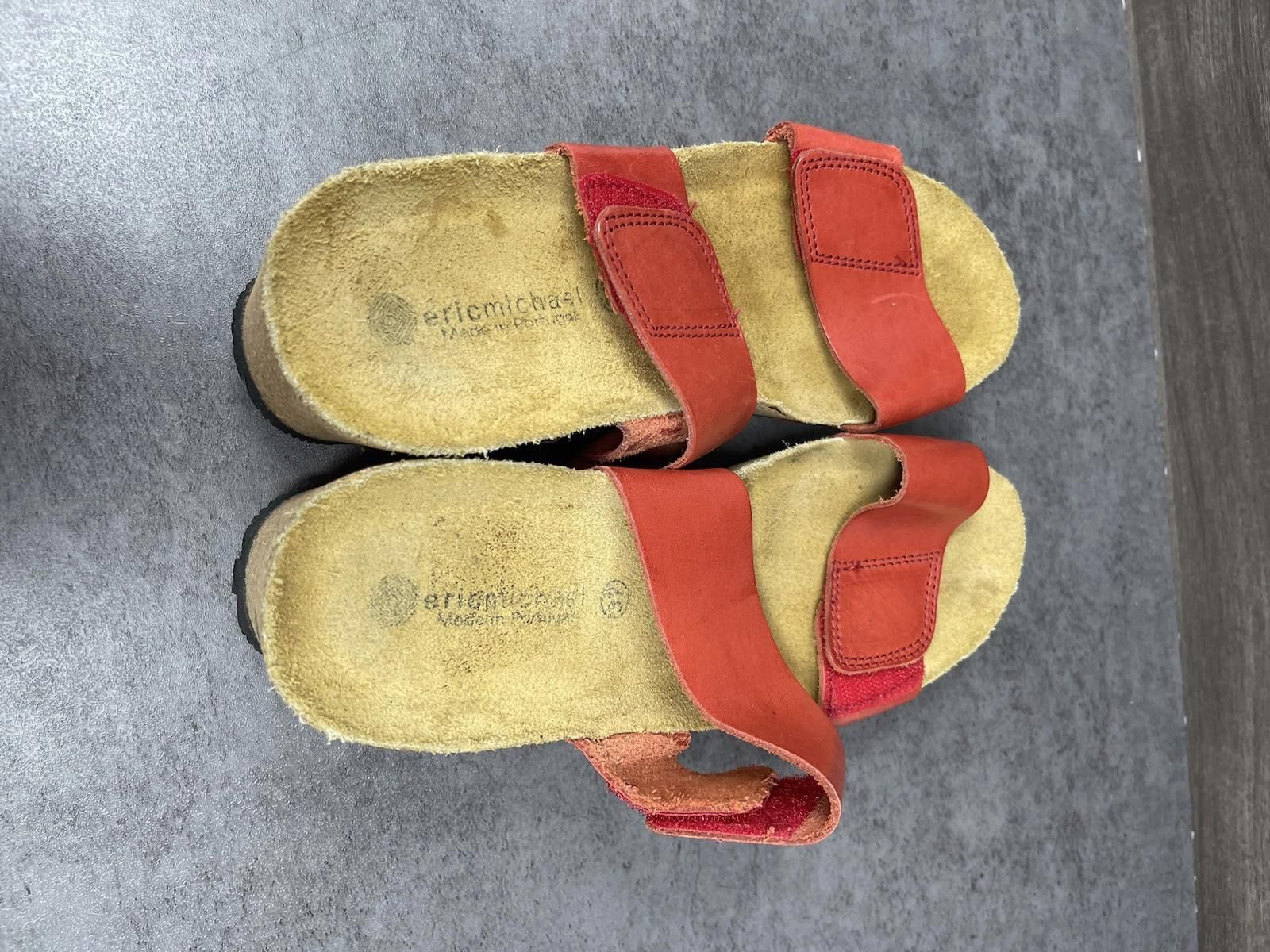 Other Eric Michael Sandals Womens Size 7 (37) Lily Orange 2 Strap Size US 7 / IT 37 - 6 Thumbnail
