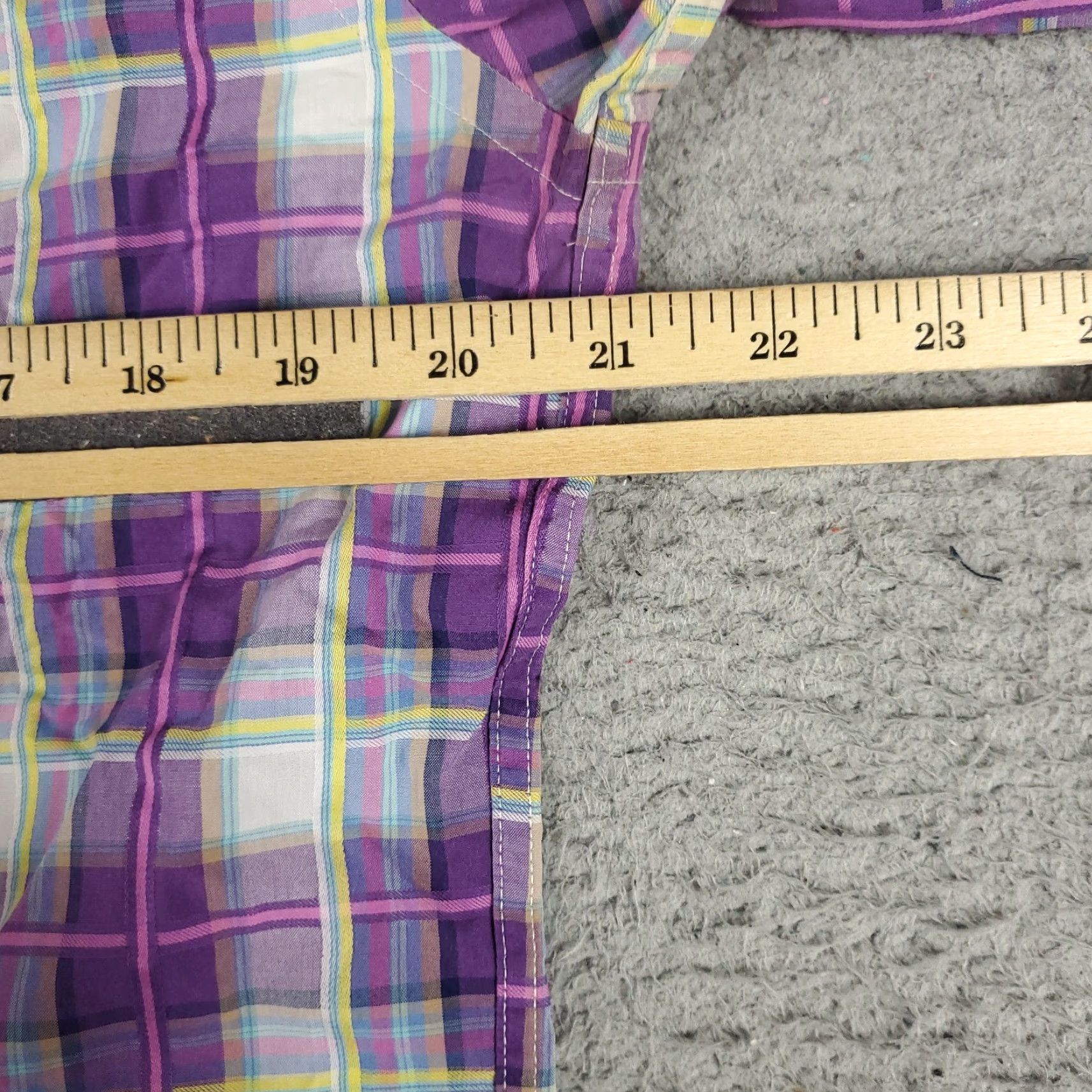 BUGATCHI Bugatchi Uomo Shirt Mens Medium Purple Plaid Button-Up Long Sleeve Regular Fit Size US M / EU 48-50 / 2 - 5 Thumbnail