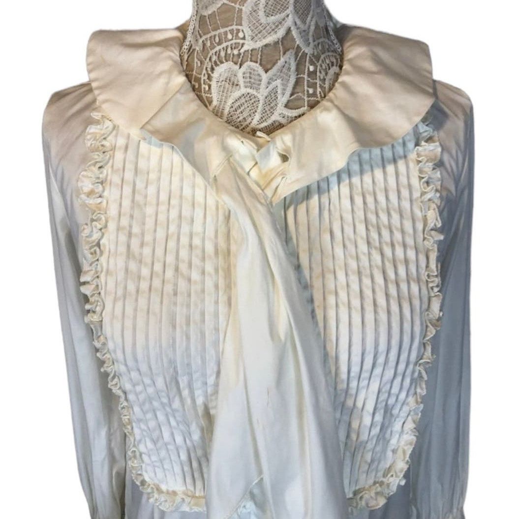 Etro ETRO white tuxedo blouse ruffled neck Victorian style small Size S / US 4 / IT 40 - 10 Thumbnail