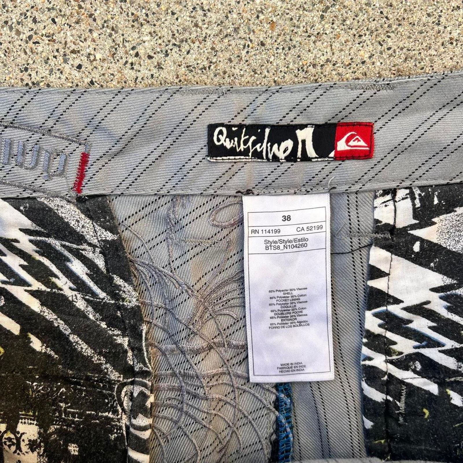 Quiksilver Vintage 90s Quicksilver Surf Wear Mens Shorts Baggy Size US 38 / EU 54 - 4 Thumbnail