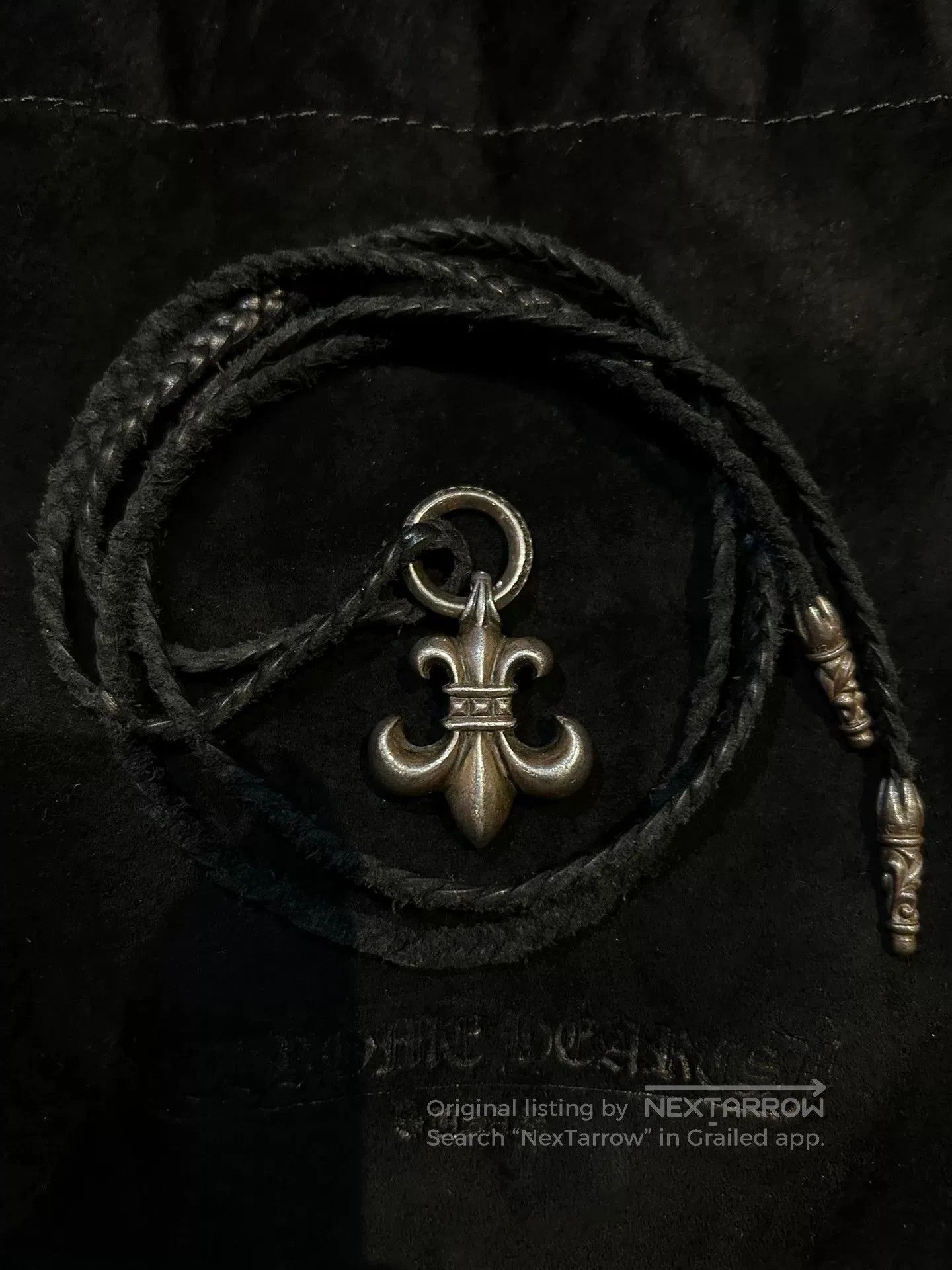 Chrome Hearts chrome hearts black leather necklace with pendant. Size ONE SIZE - 1 Thumbnail