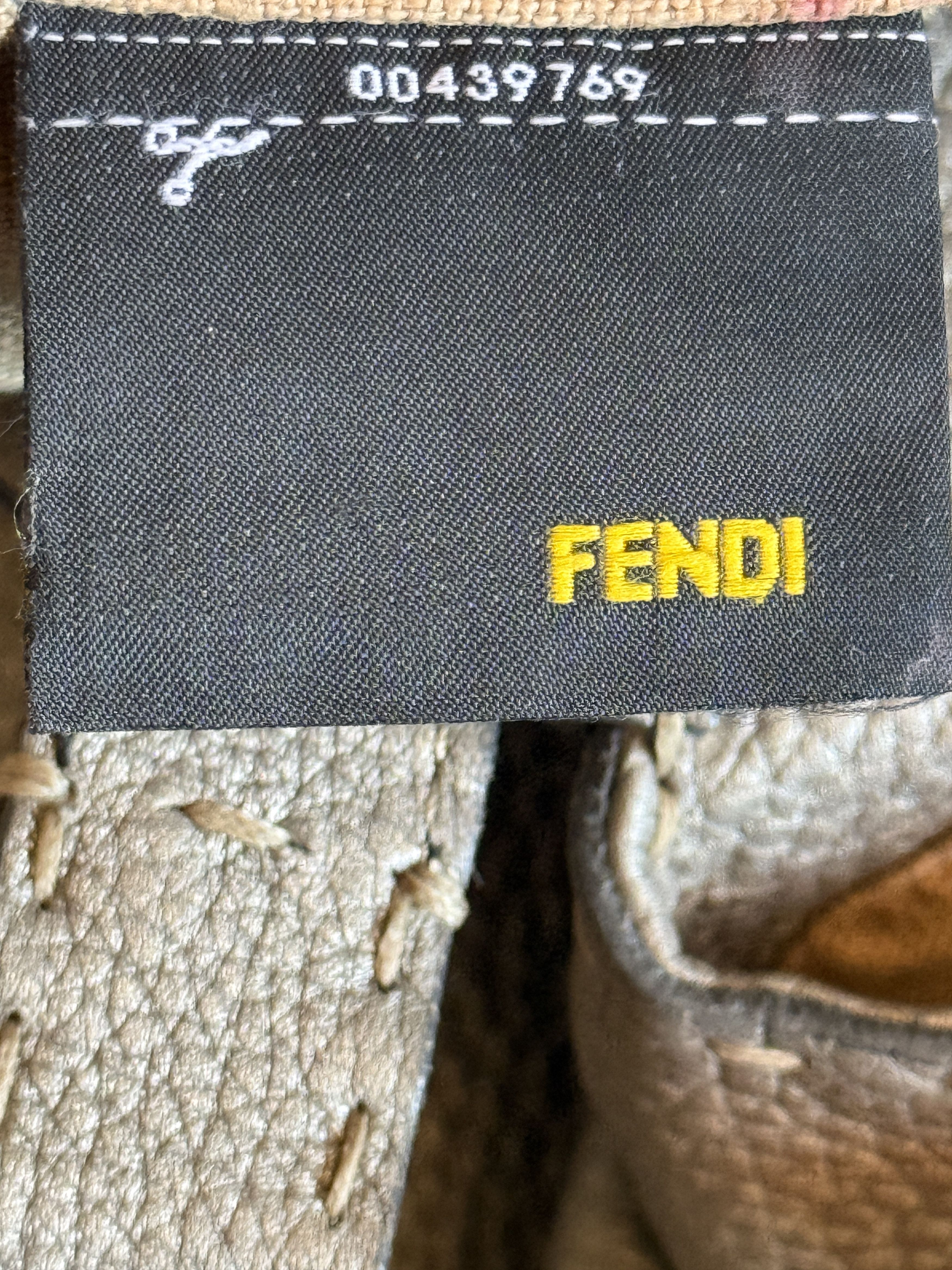 Fendi Fendi Selleria Handbag horse embossed silver gray Size ONE SIZE - 18 Thumbnail
