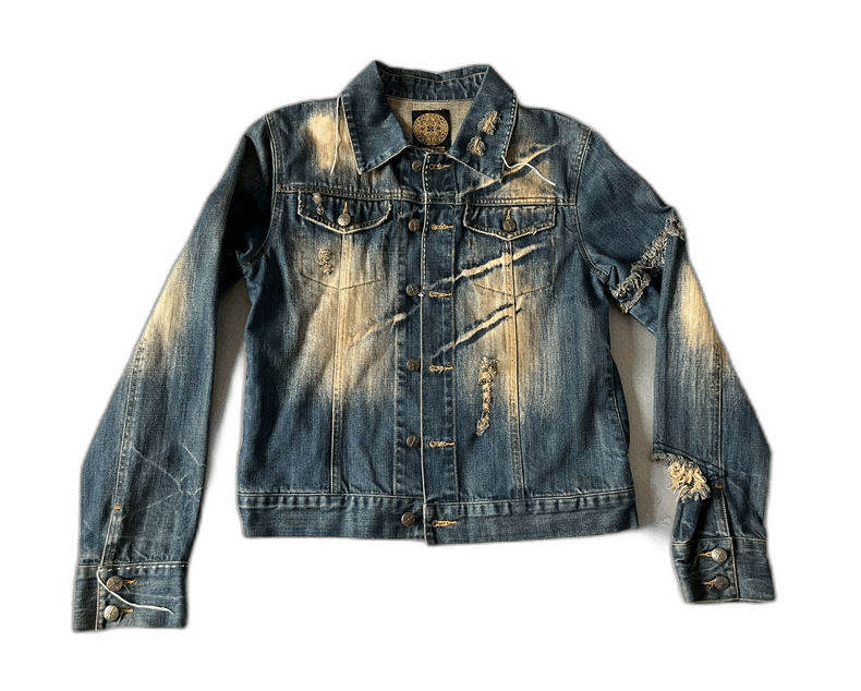 Yohji Yamamoto Vintage Distressed Denim Jacket with Unique Details Size M / US 6-8 / IT 42-44 - 1 Thumbnail