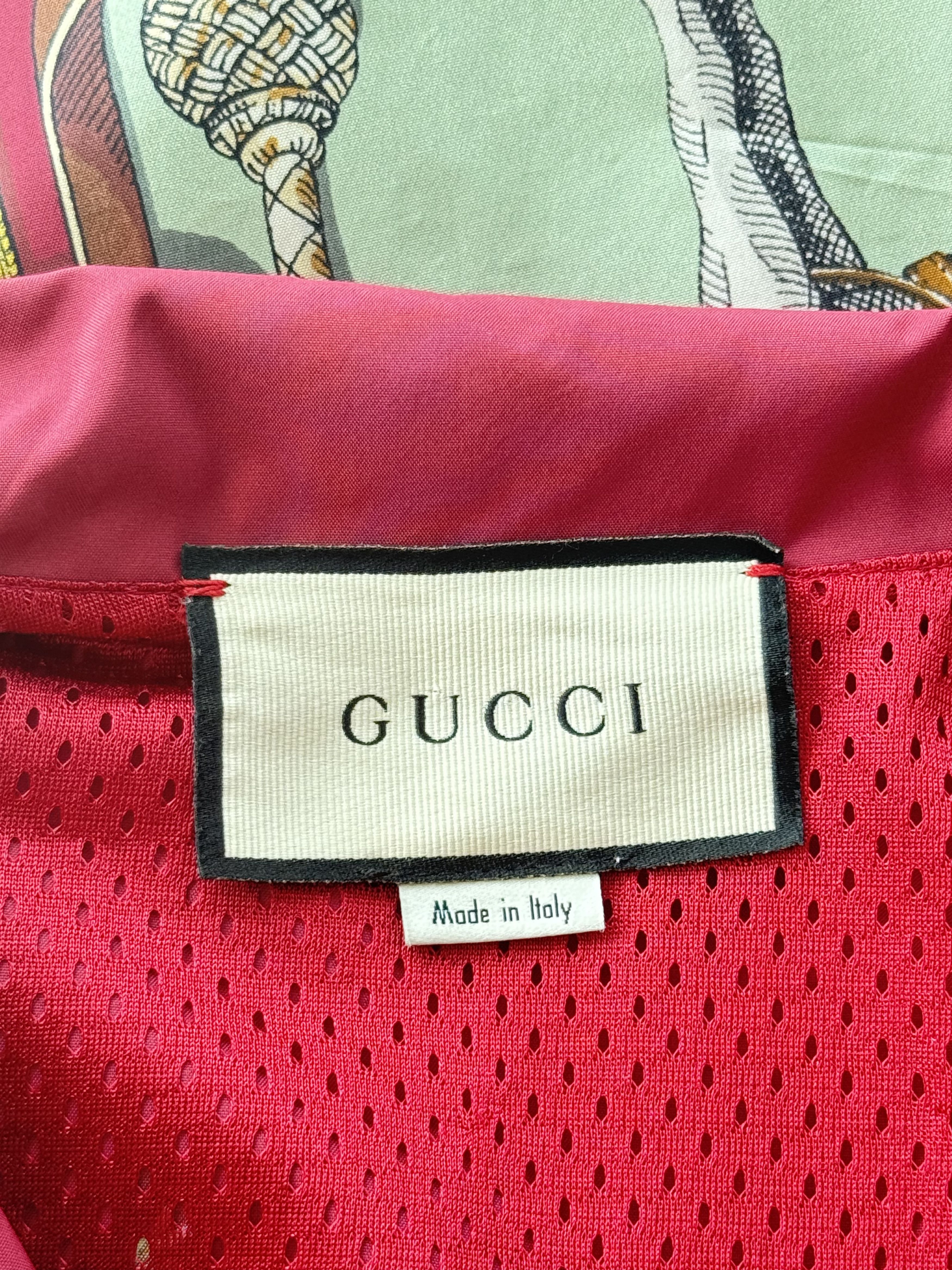 Gucci Gucci Pink & Multicolor Equestrian Graphic Button Up Shirt Size US XXL / EU 58 / 5 - 3 Thumbnail