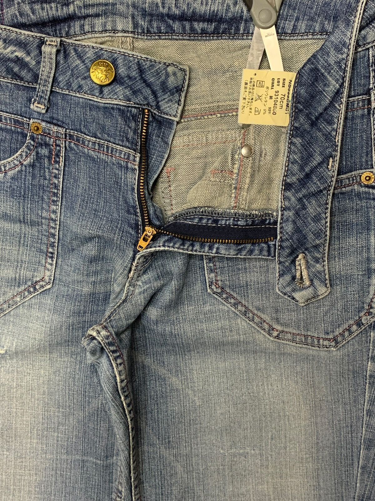 Japanese Brand Vintage Japanese Brand Faded Wash Flare Style Jeans Size 31" - 9 Thumbnail