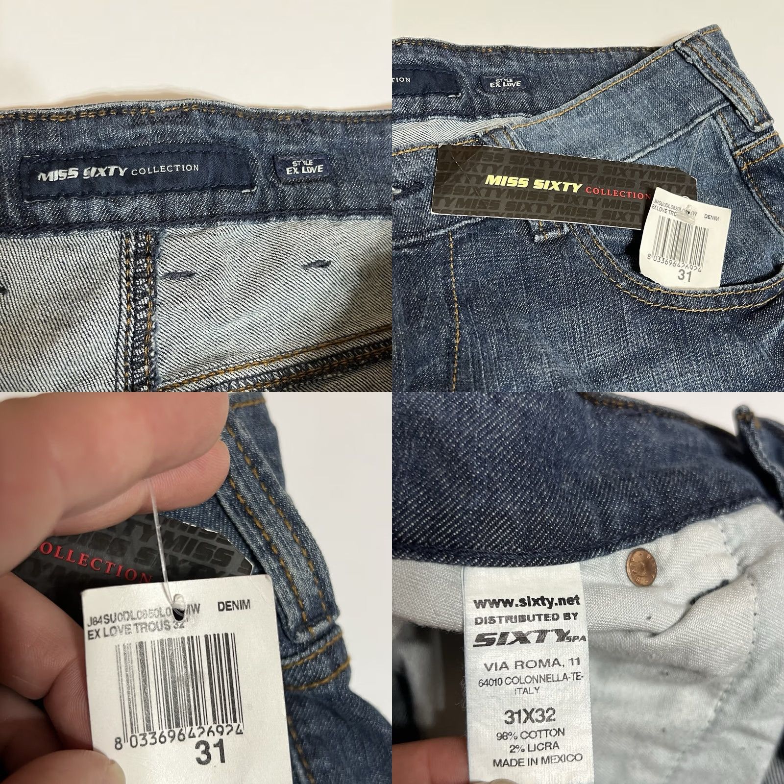 Miss Sixty VINTAGE Miss Sixty Jeans Shirt? No, Jeans. Miss Sixty Jeans 32x31 31x32 Blue Denim Flared NWT Womens Size 24" / US 00 / IT 34 - 8 Thumbnail