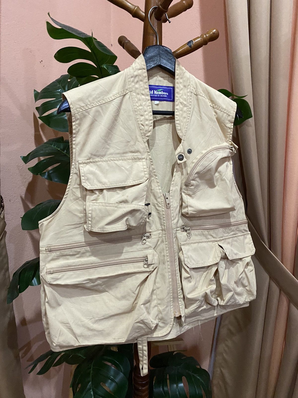Japanese Brand × Vintage Field Members Beige Utility Vest - Ryobi Design Size US M / EU 48-50 / 2 - 3 Thumbnail