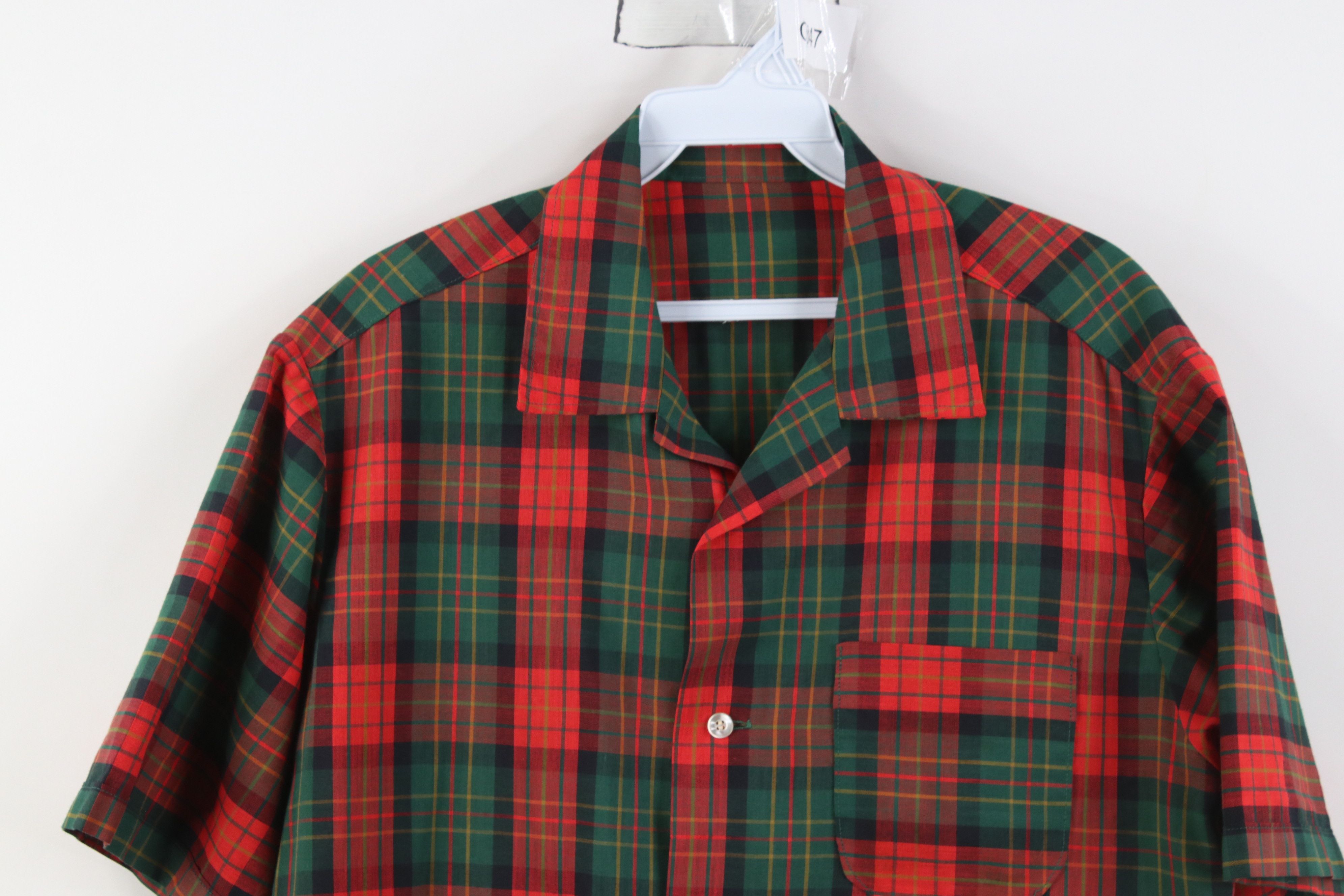 Vintage Vintage 50s Rockabilly Short Sleeve Button Shirt Plaid USA Size US M / EU 48-50 / 2 - 2 Thumbnail