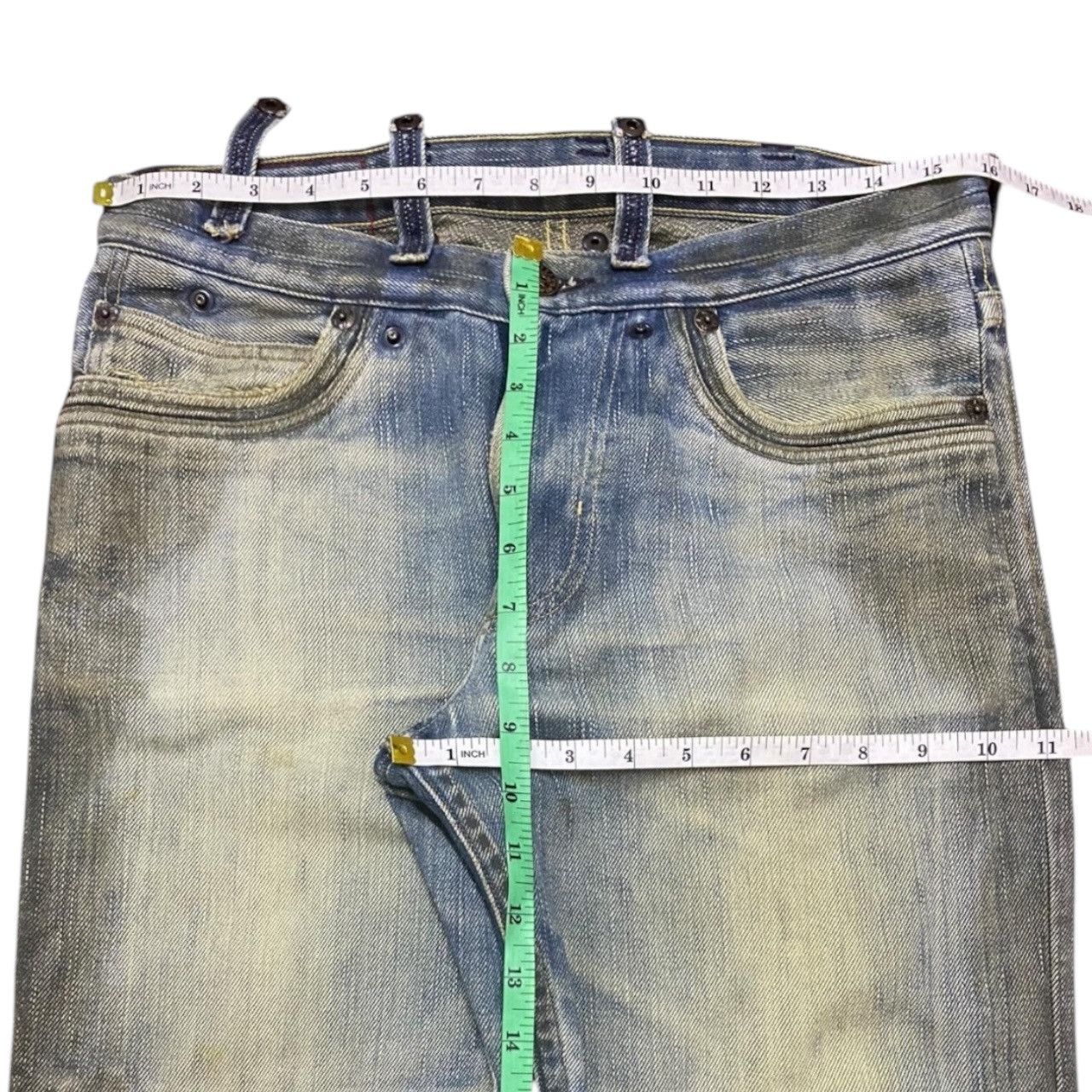 Levi's Made & Crafted Vintage Levis Mud Wash Star Button Distressed Slim Jeans Size US 32 / EU 48 - 12 Thumbnail