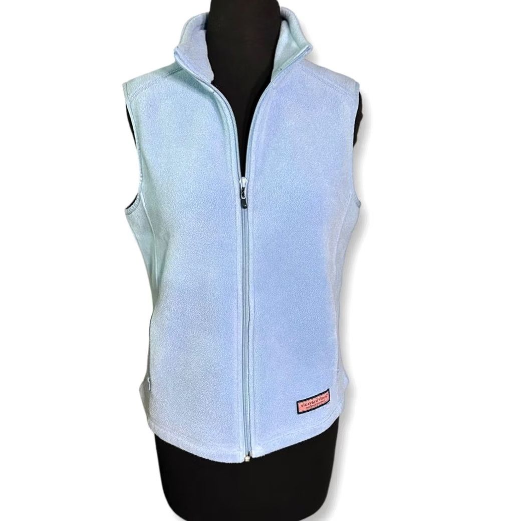 Vineyard Vines Vineyard Vines Vest Fleece Zip-Up Light Blue Womens Med Size M / US 6-8 / IT 42-44 - 2 Thumbnail