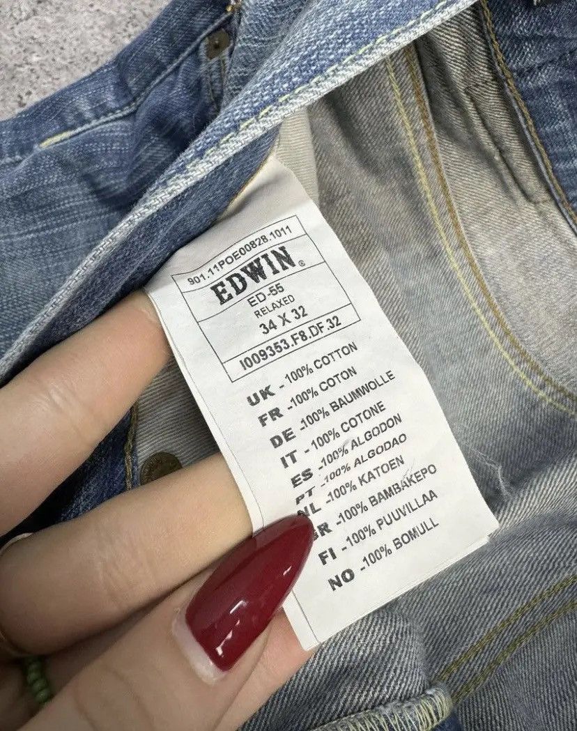 Edwin × Japanese Brand Edwin Vintage Pants Jeans Japanese W34 Light Wash Faded Size US 34 / EU 50 - 13 Thumbnail