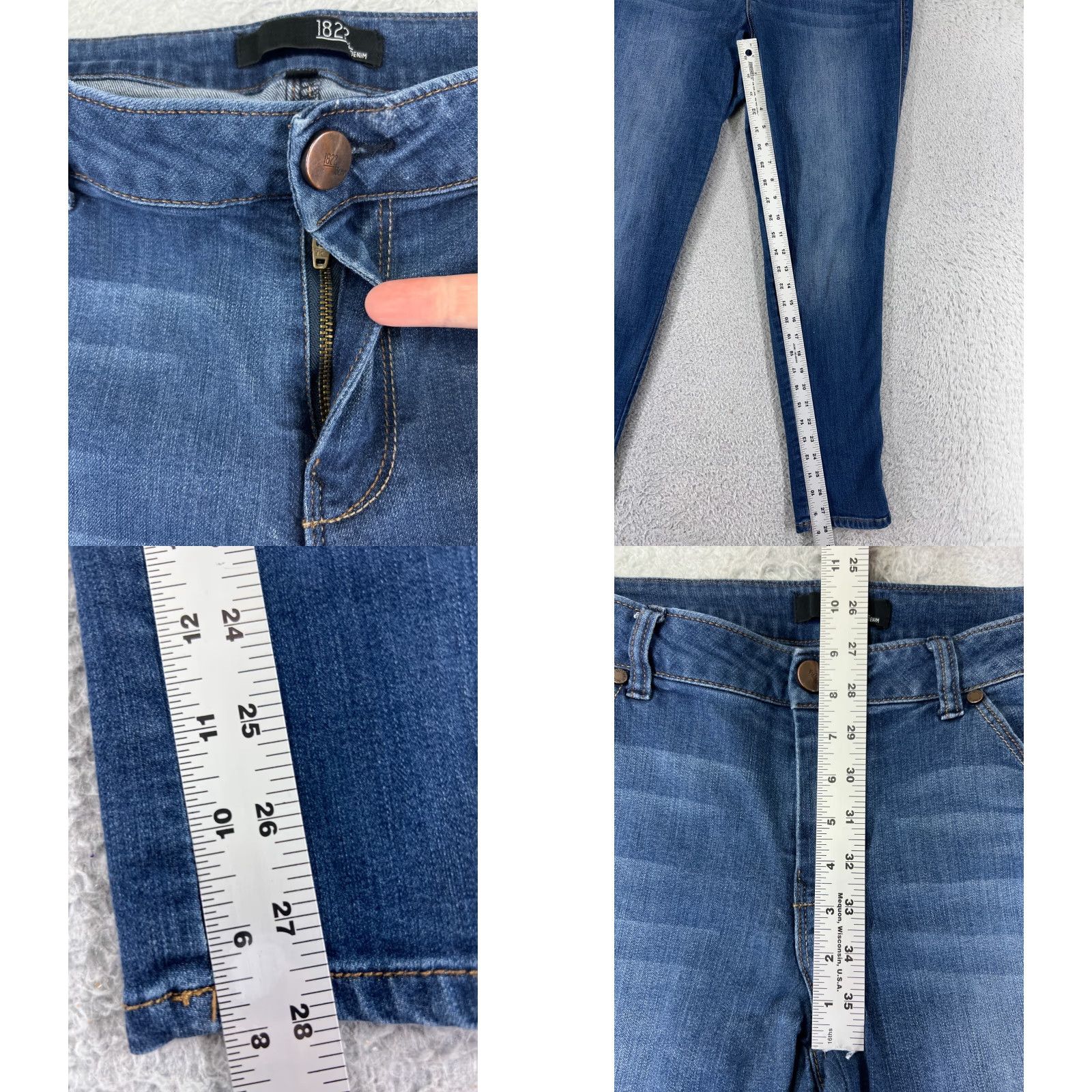 Vintage VINTAGE 1822 Denim Pants Women's Tapered Jeans Mid Rise Blue Cotton Blend 90s Western Style, Womens 32 Size 24" / US 00 / IT 34 - 8 Thumbnail
