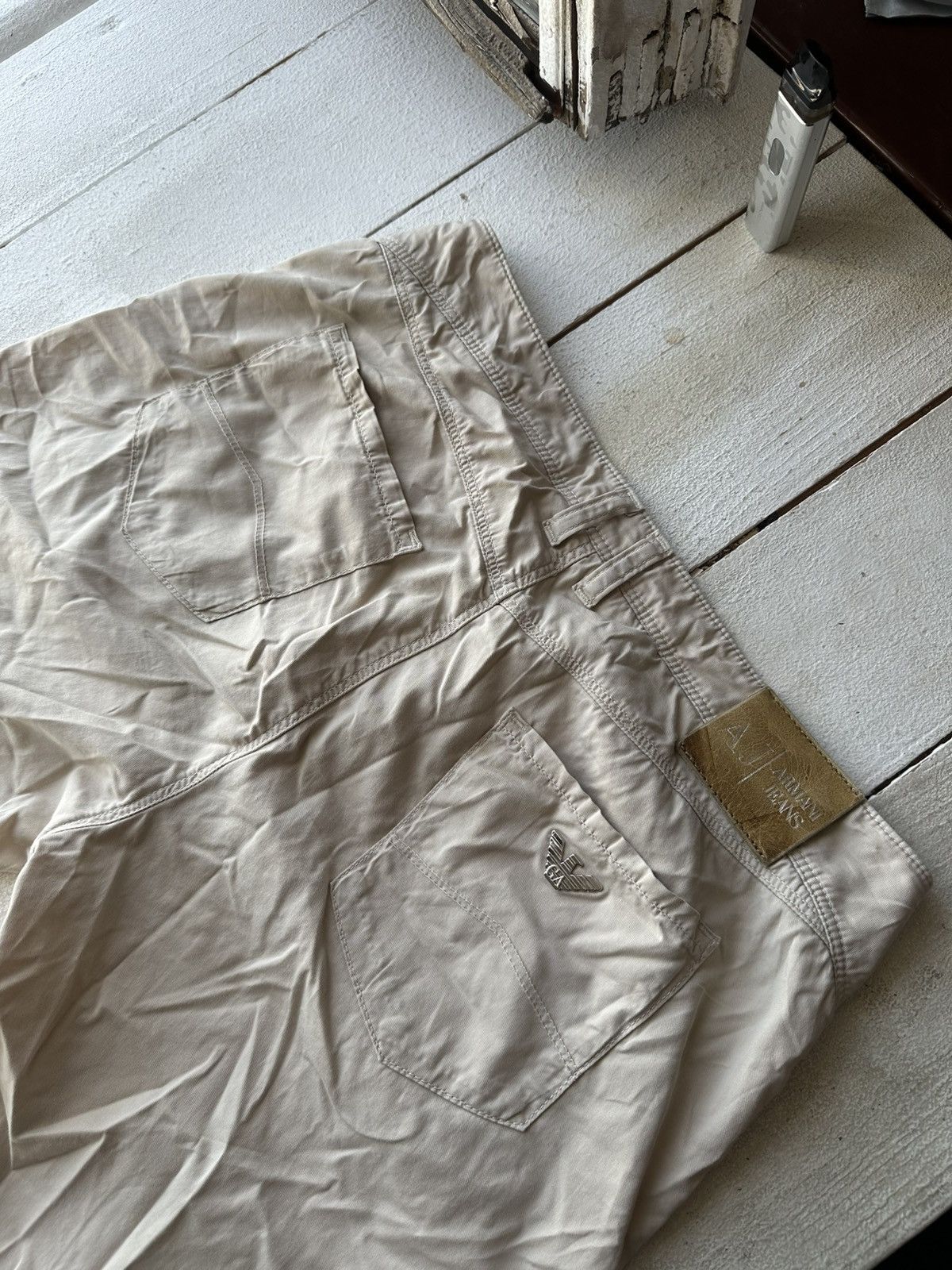 Armani 🚨 Armani Regular LUXURY OLD MONEY relax BEIGE Womens Size 29" - 2 Thumbnail