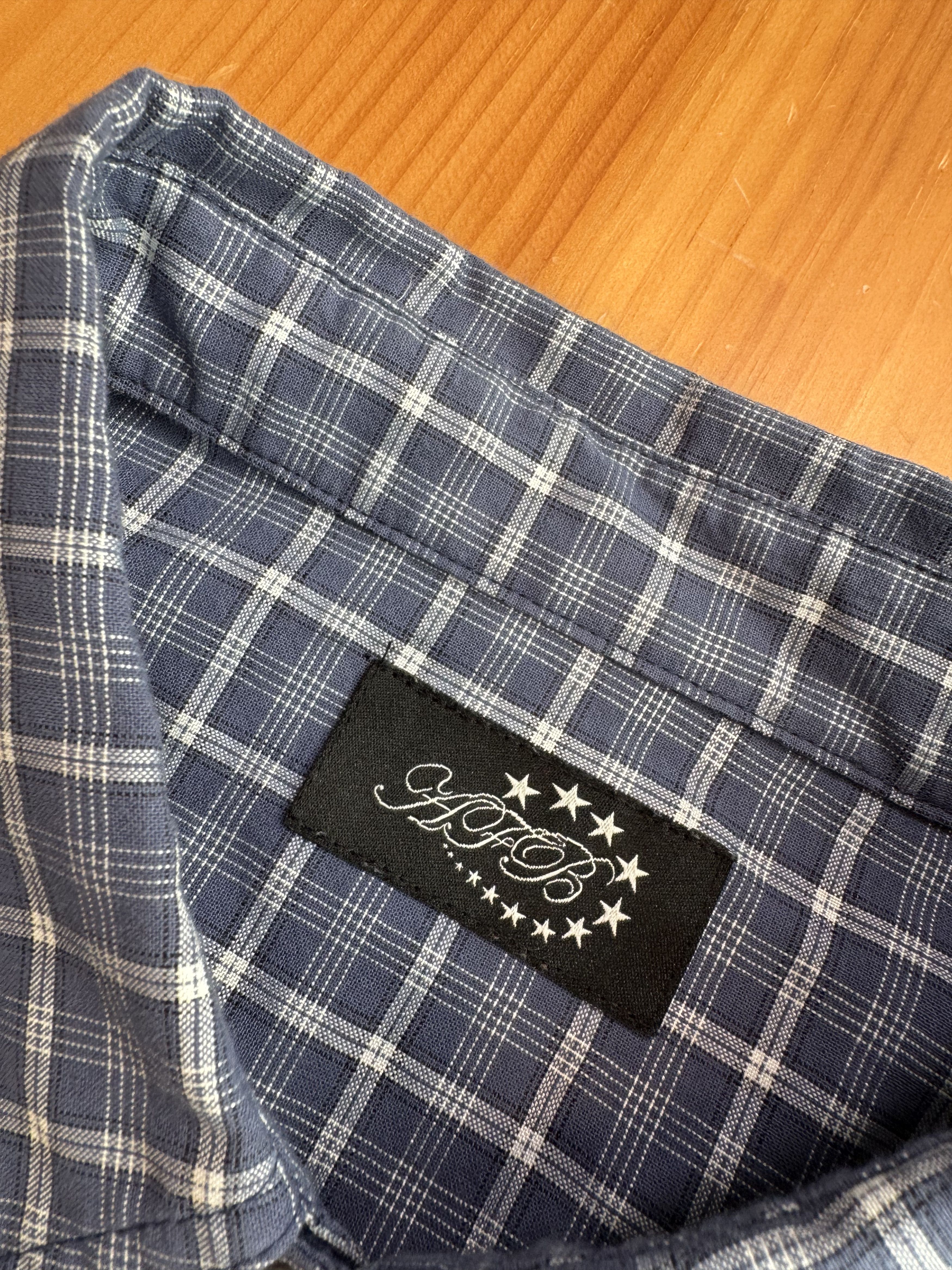 Japanese Brand AFB Plaid Shirt Star Embroidery Size US XL / EU 56 / 4 - 5 Thumbnail
