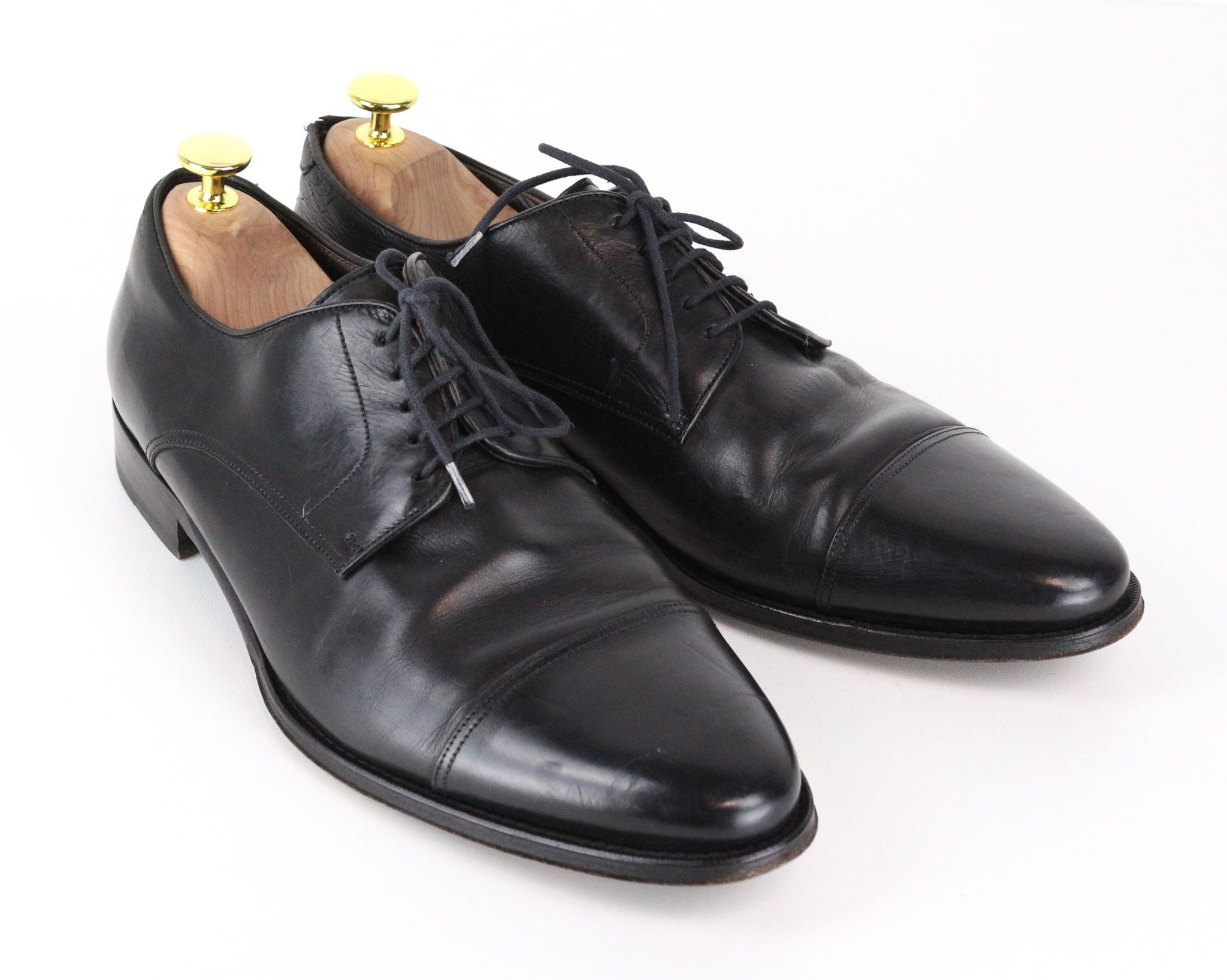 Suitsupply EU42.5 Black Leather Laced Low-Top 72741 Size US 9.5 / EU 42-43 - 1 Thumbnail