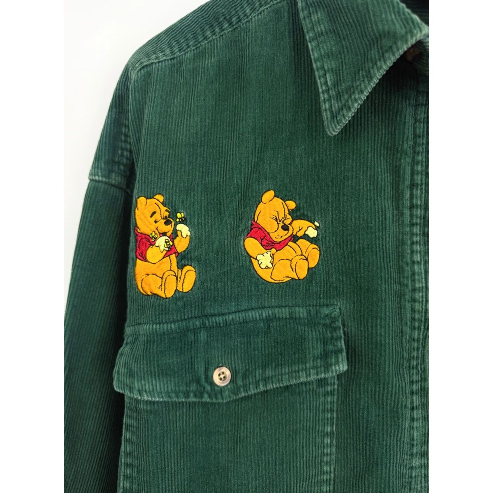 Disney VINTAGE Winnie the Pooh Disney Velvet Sweatshirt Shirt XL/XXL Green 90s Pullover Mens Sweatshirt Size US XL / EU 56 / 4 - 6 Thumbnail