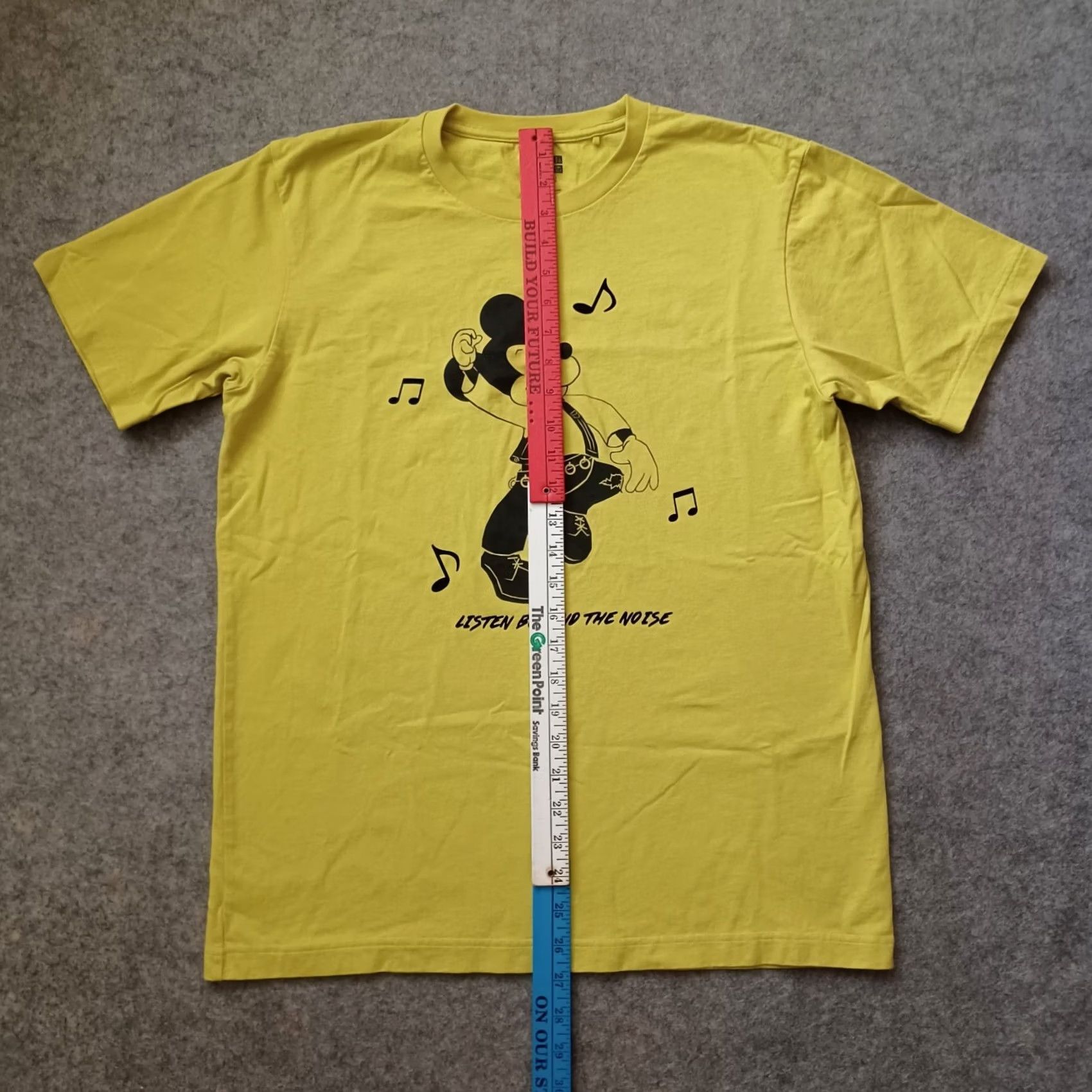 Disney DISNEY UT Mickey Mouse T Shirt Mens M Yellow Listen Beyond The Noise Koichiro TAKAGI Art Shirt Size US M / EU 48-50 / 2 - 7 Thumbnail