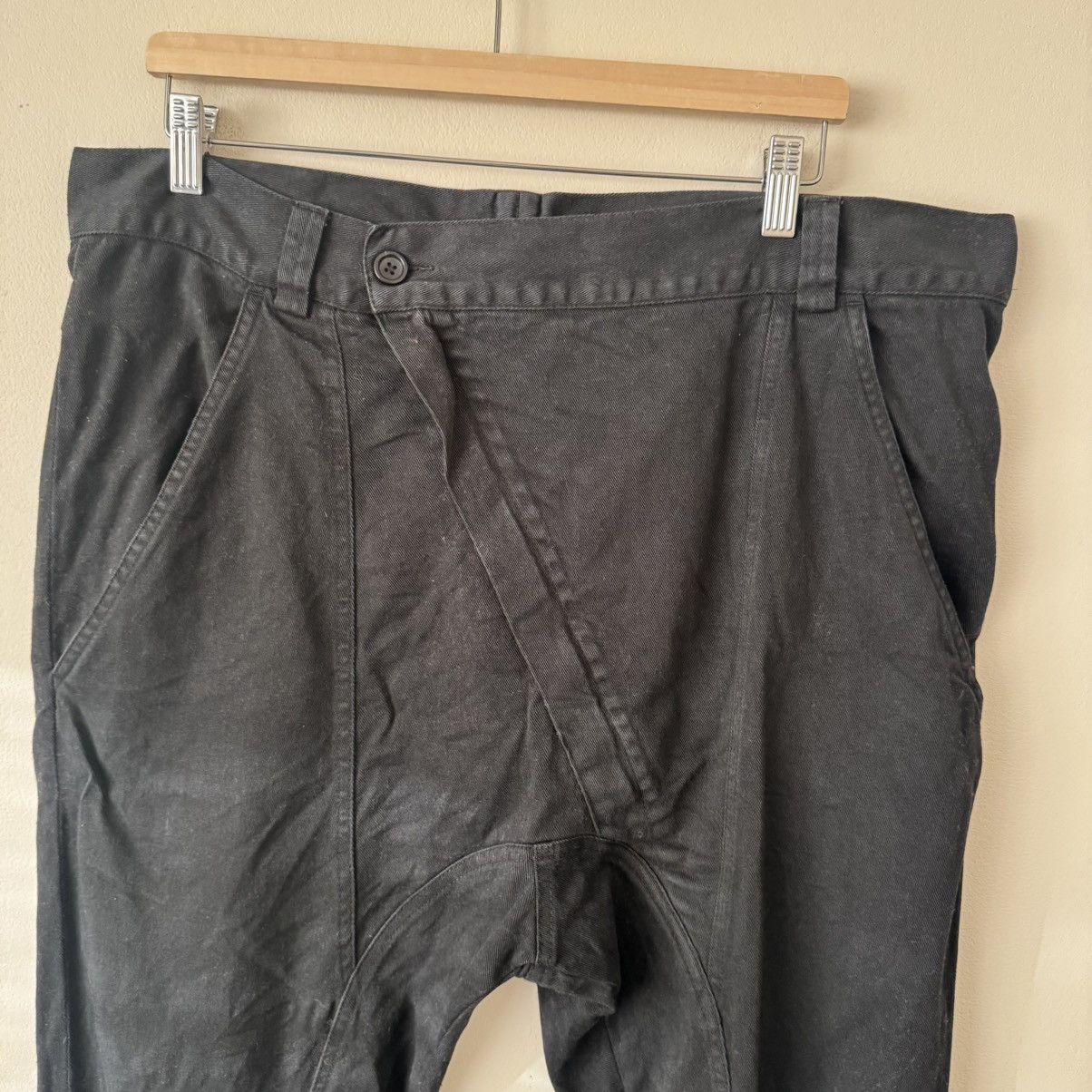 Alexandre Plokhov Alexandre Plokhov Black Cinch Strap Trousers Avant Garde Size US 38 / EU 54 - 3 Thumbnail
