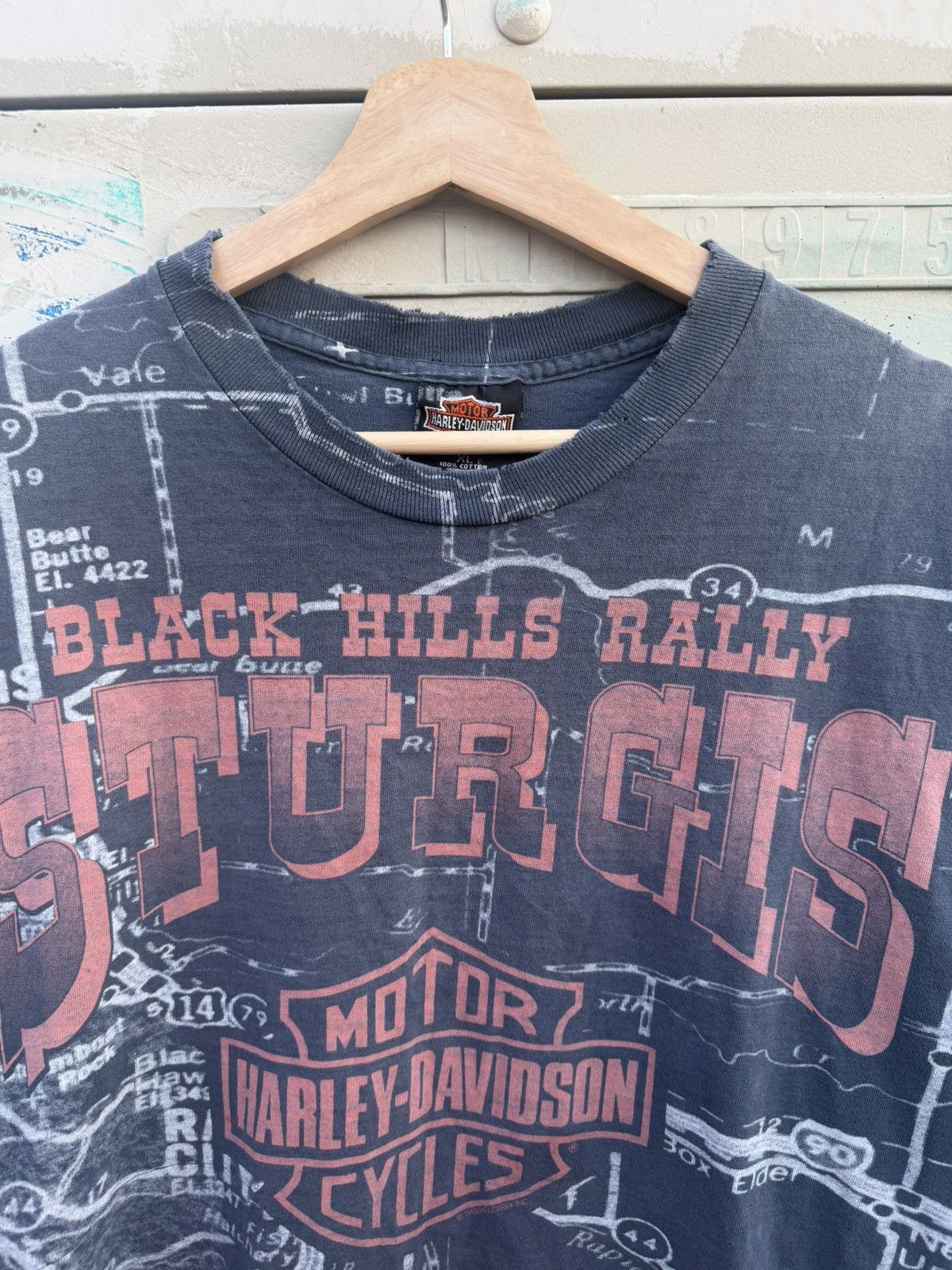 Harley Davidson 1992 Harley Davidson Sturgis Faded AOP Size US XL / EU 56 / 4 - 3 Thumbnail