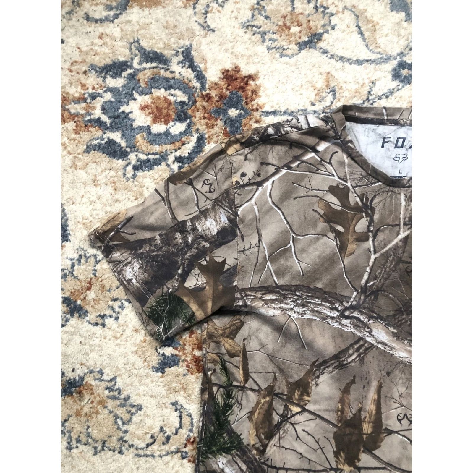 Realtree Fox Shirt Mens Large Camo Realtree Short Sleeve Crewneck Outdoor Hunting Tee Size US L / EU 52-54 / 3 - 3 Thumbnail