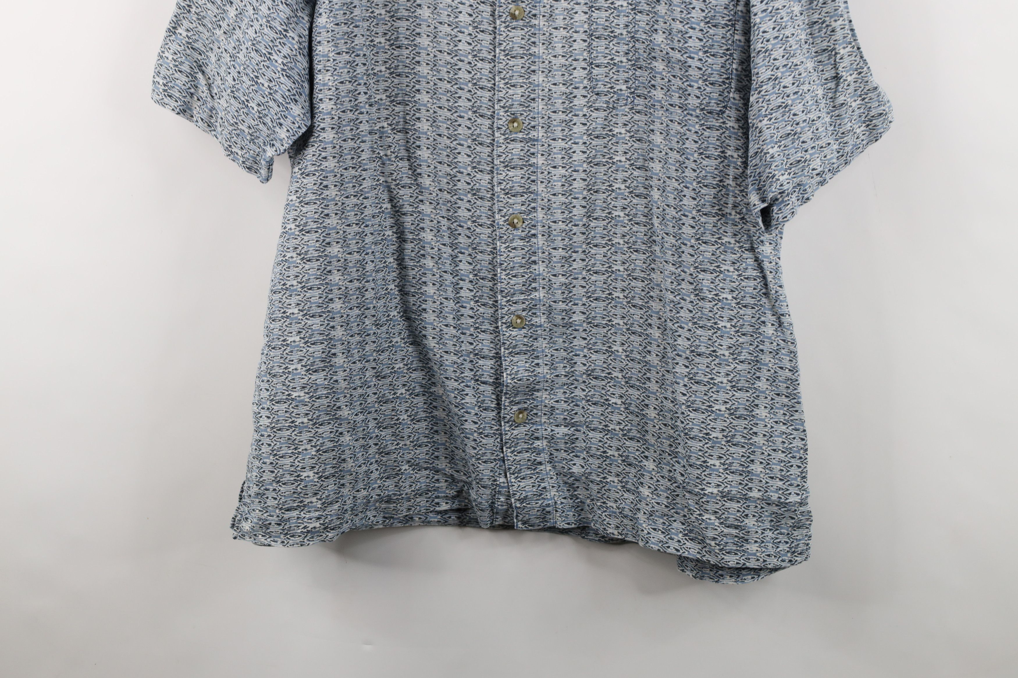 Columbia Vintage Columbia Geometric Baggy Short Sleeve Button Shirt Size US XL / EU 56 / 4 - 3 Thumbnail