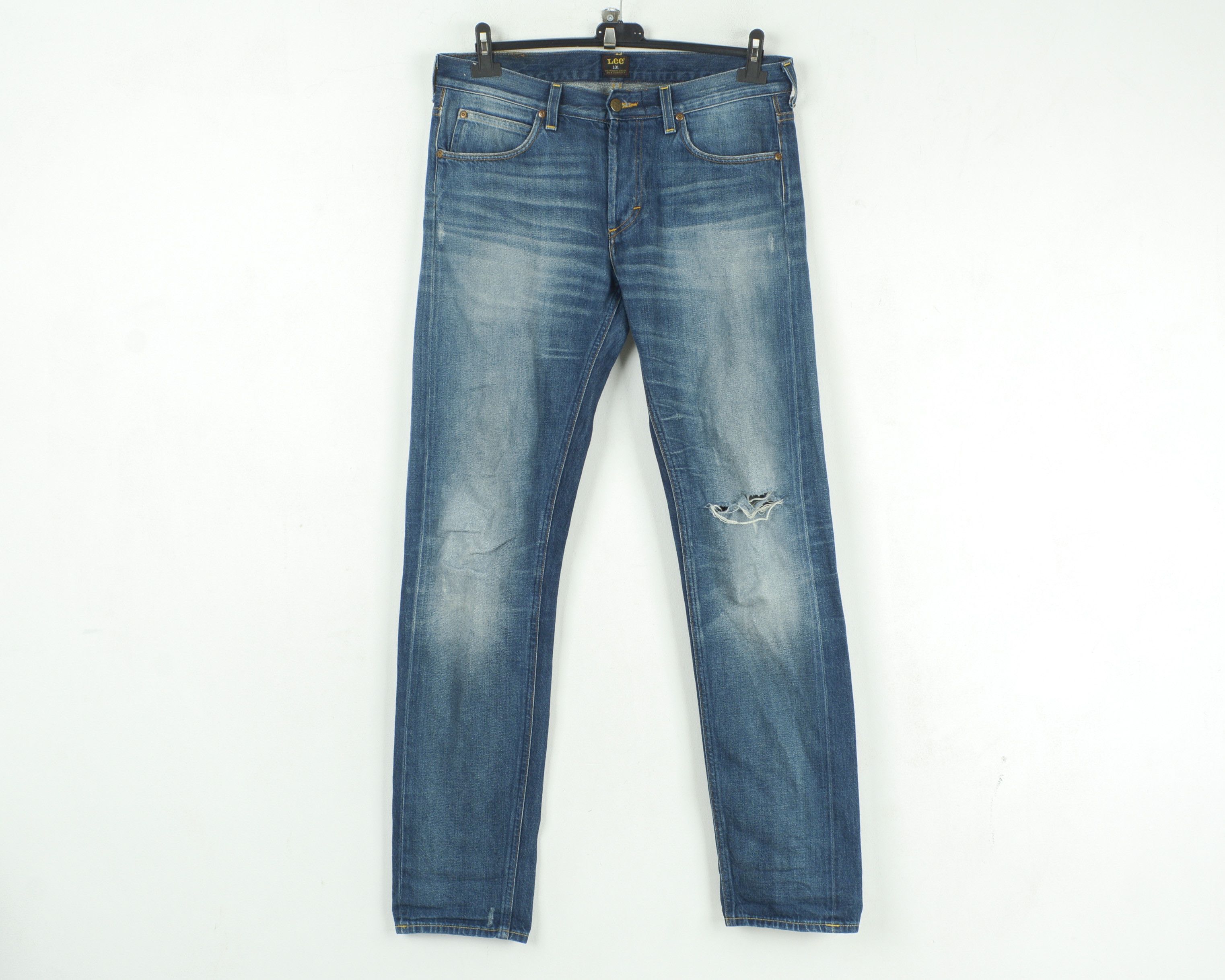 Lee 101S Righthand Twill 13 oz 7 Dips Pure White Selvage W33 L34 Size US 33 - 1 Thumbnail