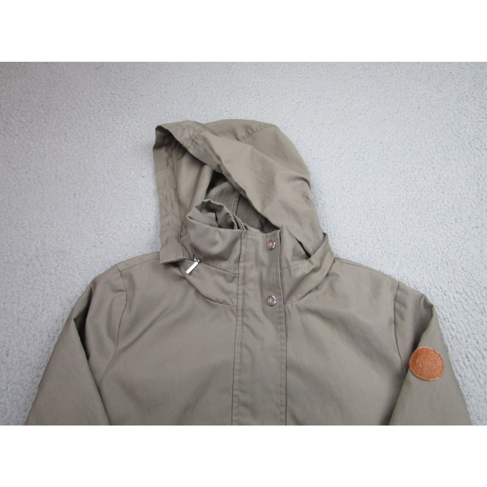 Ralph Lauren Lauren Ralph Lauren Coat Womens Petite Small Olive Hooded Anorak Parka Lined Full Zip Pockets Size S / US 4 / IT 40 - 2 Thumbnail