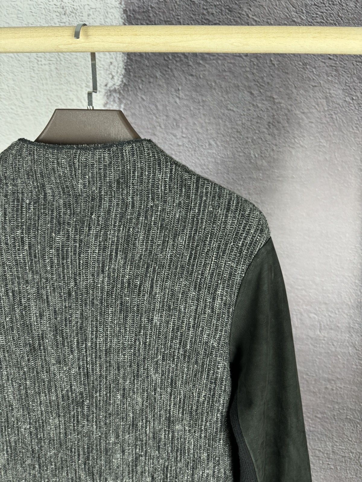 Transit × Transit Uomo Transit Par Such wool linen jacket with leather sleeve Size M / US 6-8 / IT 42-44 - 13 Thumbnail