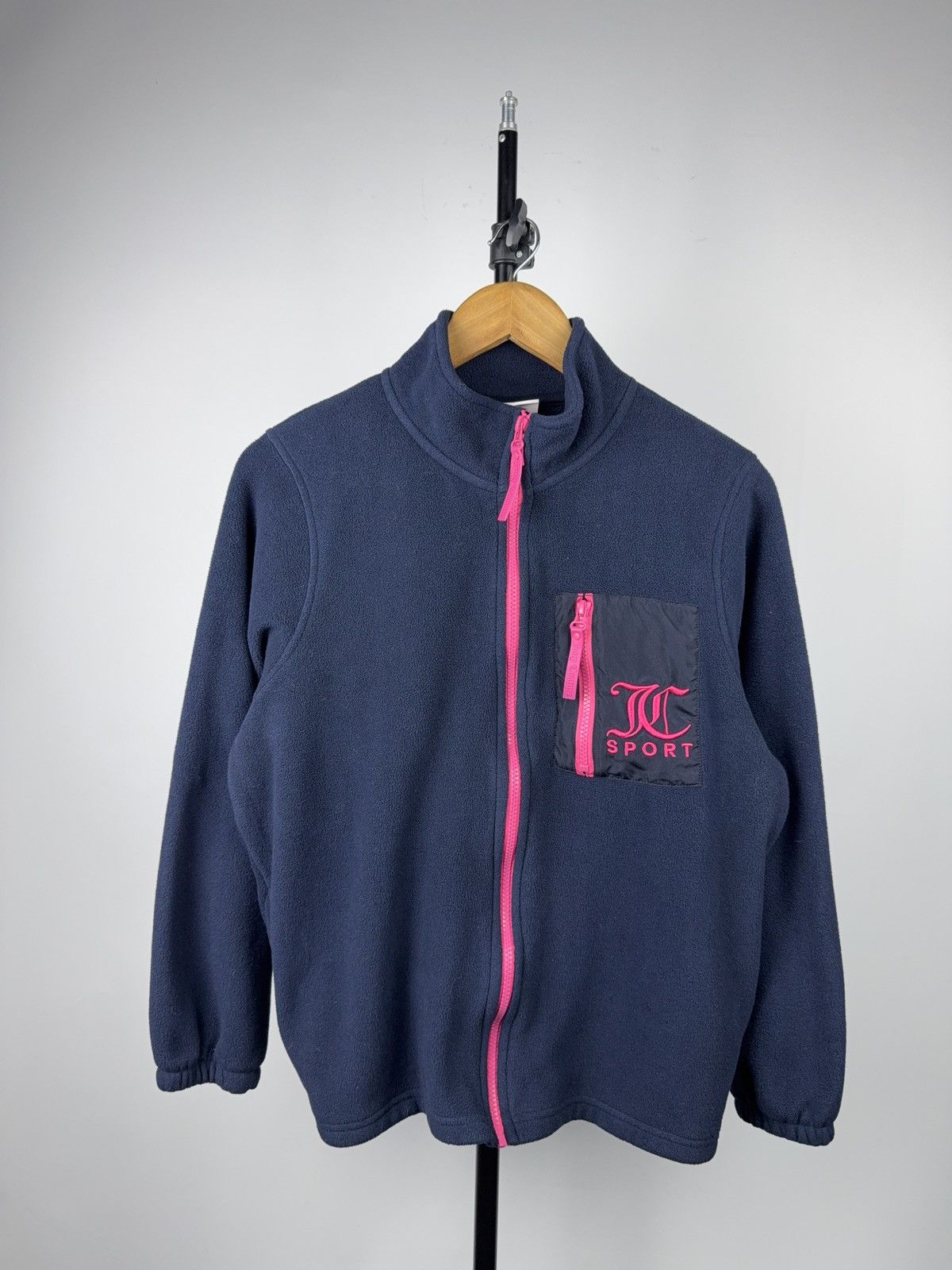 00s Y2K Juicy Couture Sport Fleece Zip Jacket Logo Pocket
