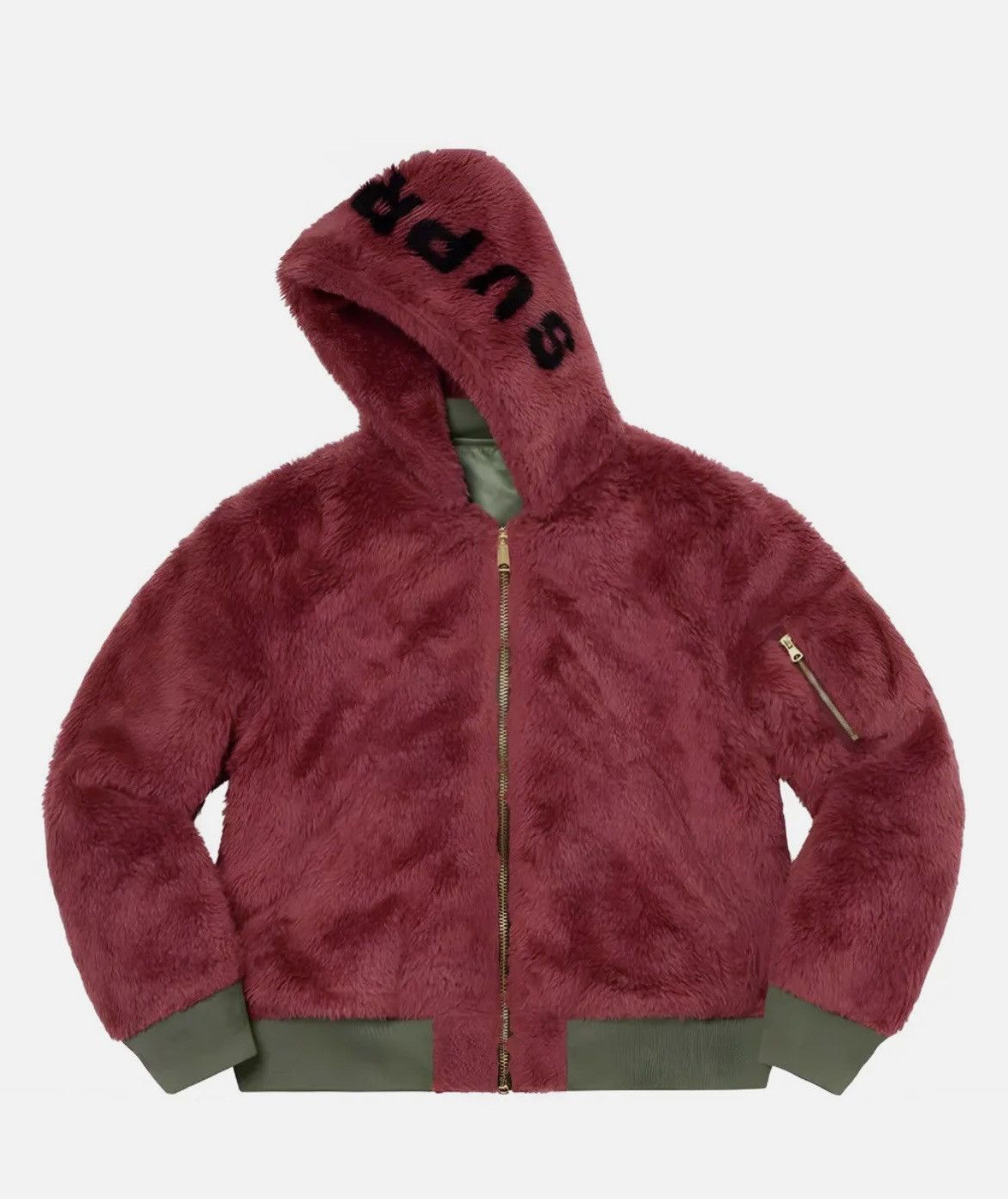 supreme Faux Fur Reversible Jacket Red Supreme Reversible Fleece