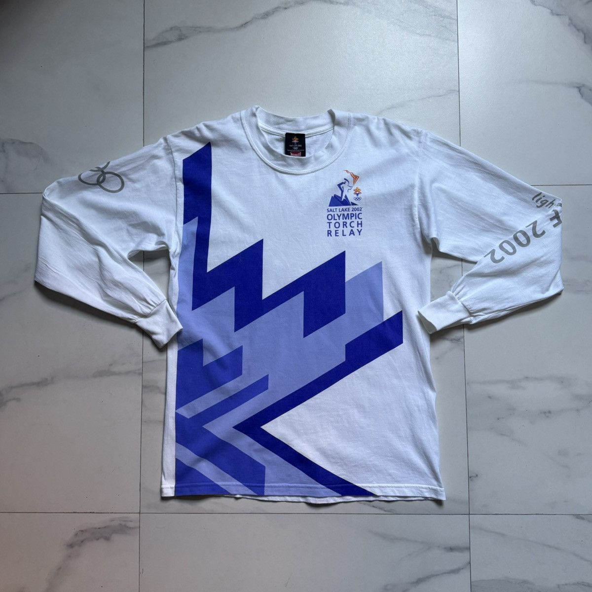 USA Olympics Vintage Y2K Salt Lake 2002 Olympic Torch Relay Tee Size US M / EU 48-50 / 2 - 2 Thumbnail