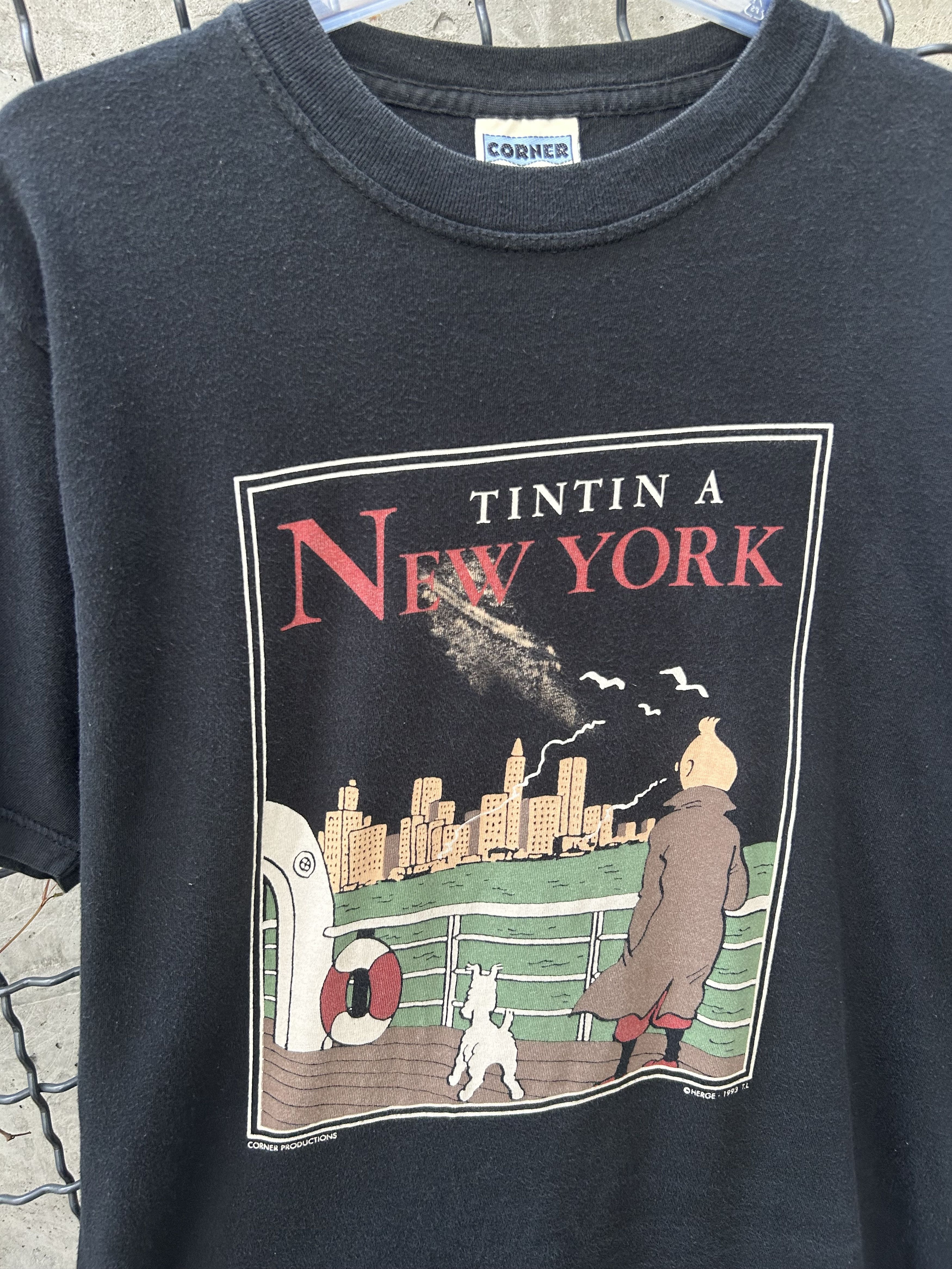 Cartoon Network Vintage 90s The Adventure of TinTin New York Comics T-shirt Size US L / EU 52-54 / 3 - 2 Thumbnail