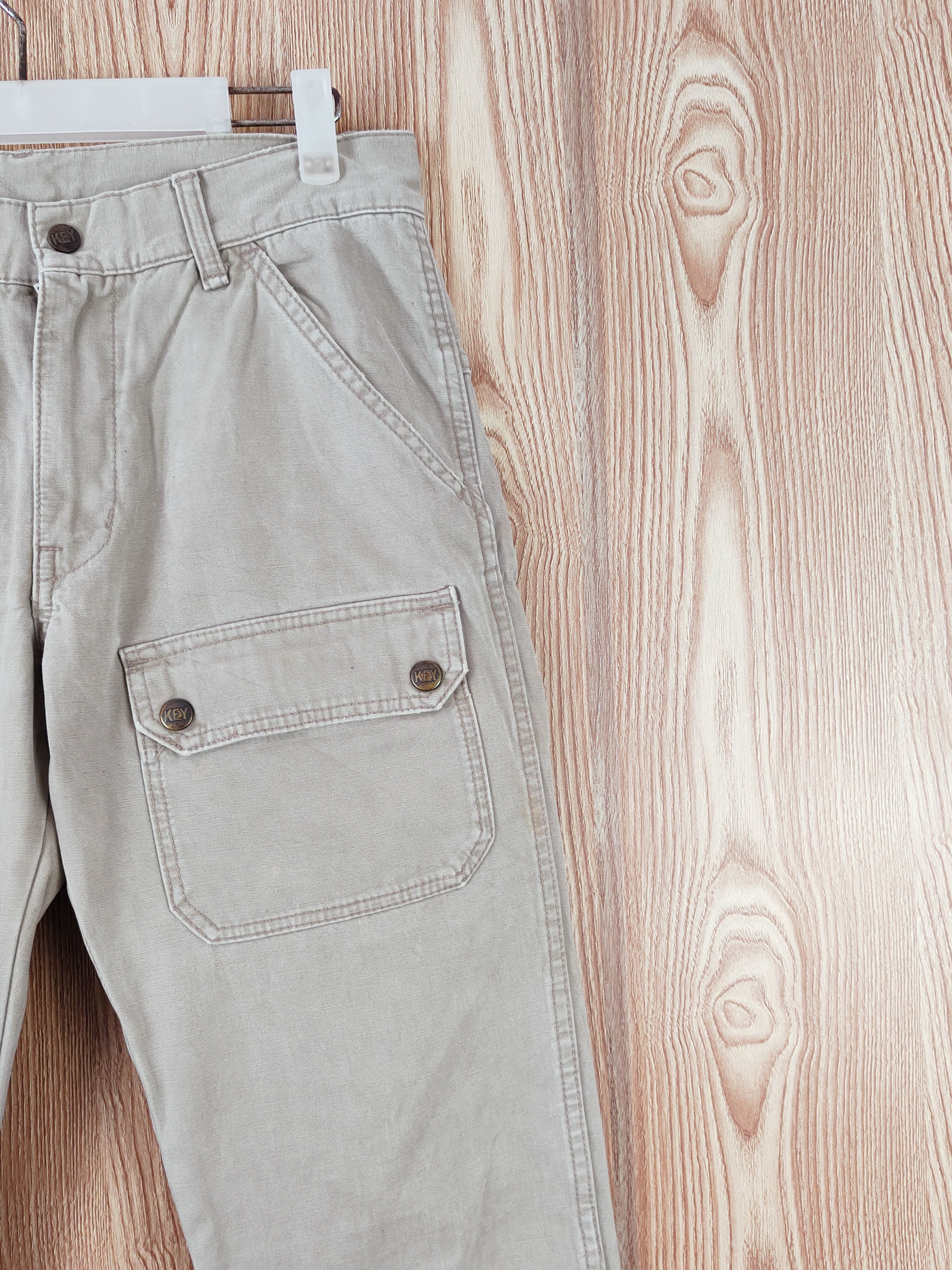 Japanese Brand Key Beige Multipocket Tactical Cargo Pants #W907 Size US 30 / EU 46 - 5 Thumbnail