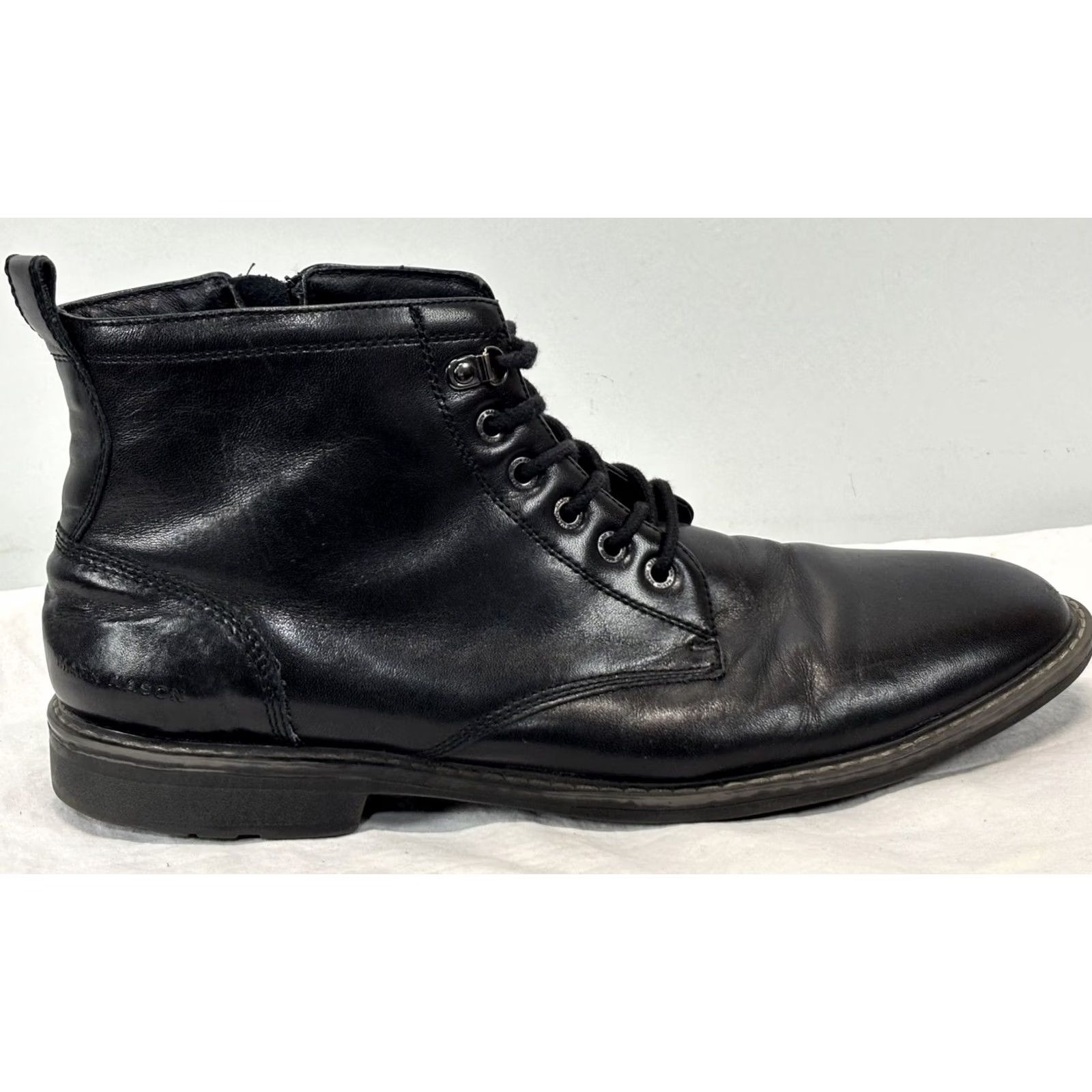 Vintage VINTAGE? Mark Nason Ottomatic Sidecar Leather Boots Mens 11.5 Black Lace Up Side Zip READ Size US 12 / EU 45 - 2 Thumbnail