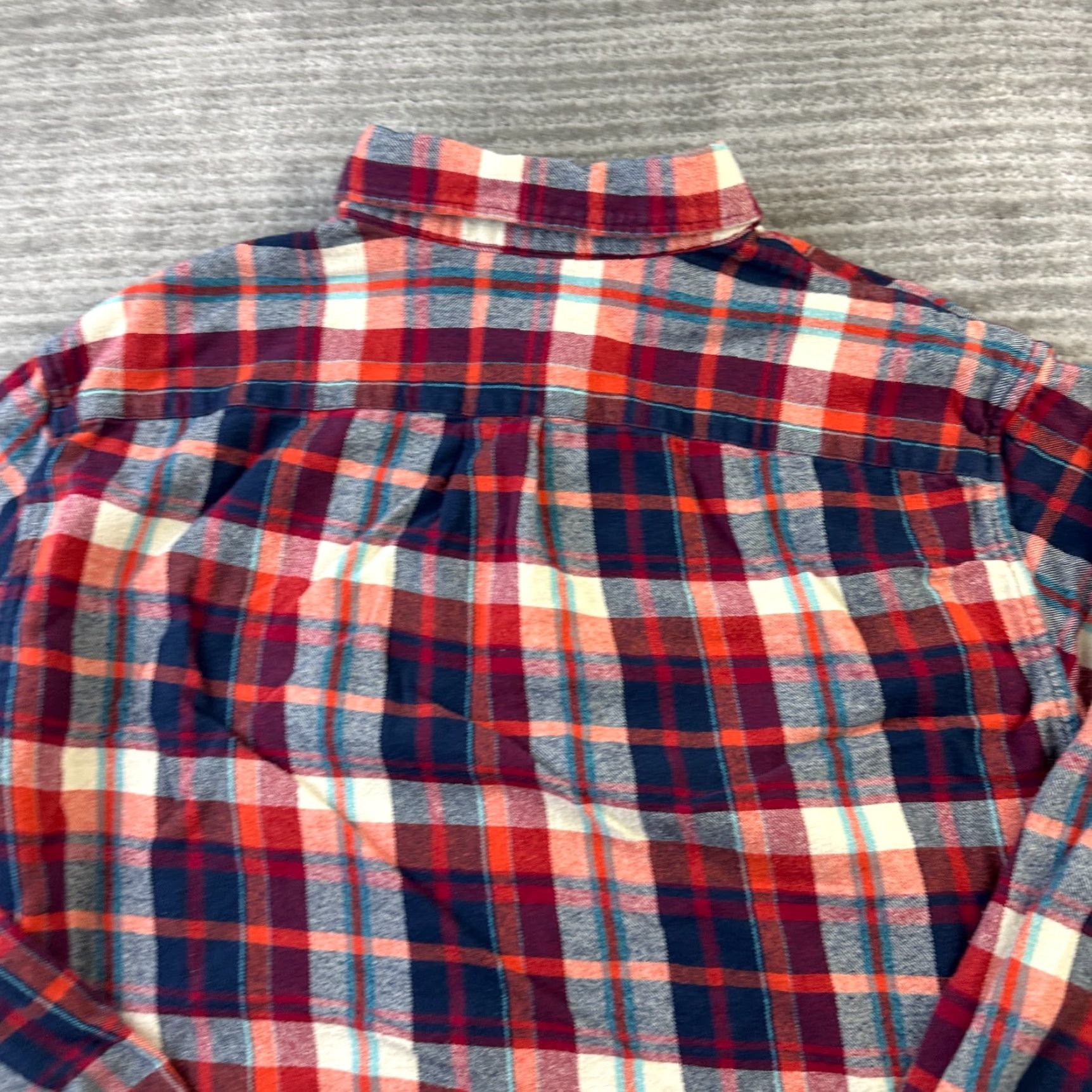 J.Crew J Crew Shirt Mens Large Red Flannel Button Up Slim Plaid Size US L / EU 52-54 / 3 - 6 Thumbnail