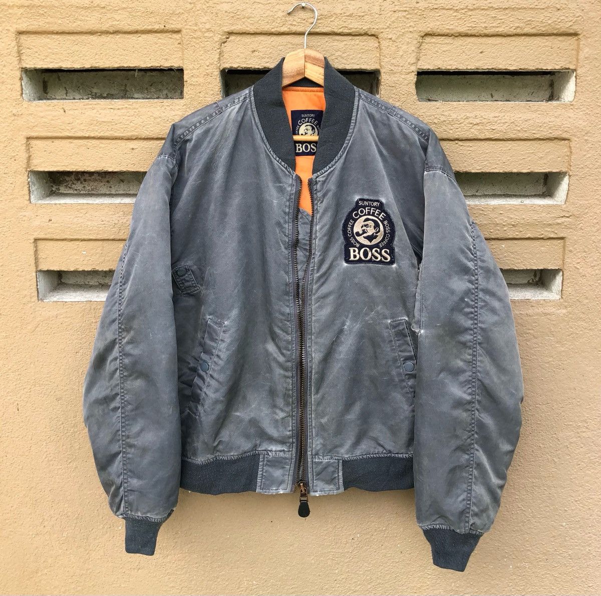 Vintage Vintage Boss Coffee Sun Faded Ma-1 Bomber Jacket Size US L / EU 52-54 / 3 - 3 Thumbnail