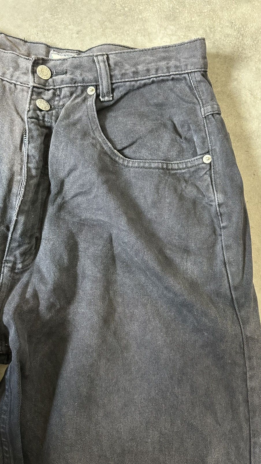 Guess VINTAGE GUESS USA DISTRESSED DENIM BLACK PANT Size US 30 / EU 46 - 5 Thumbnail
