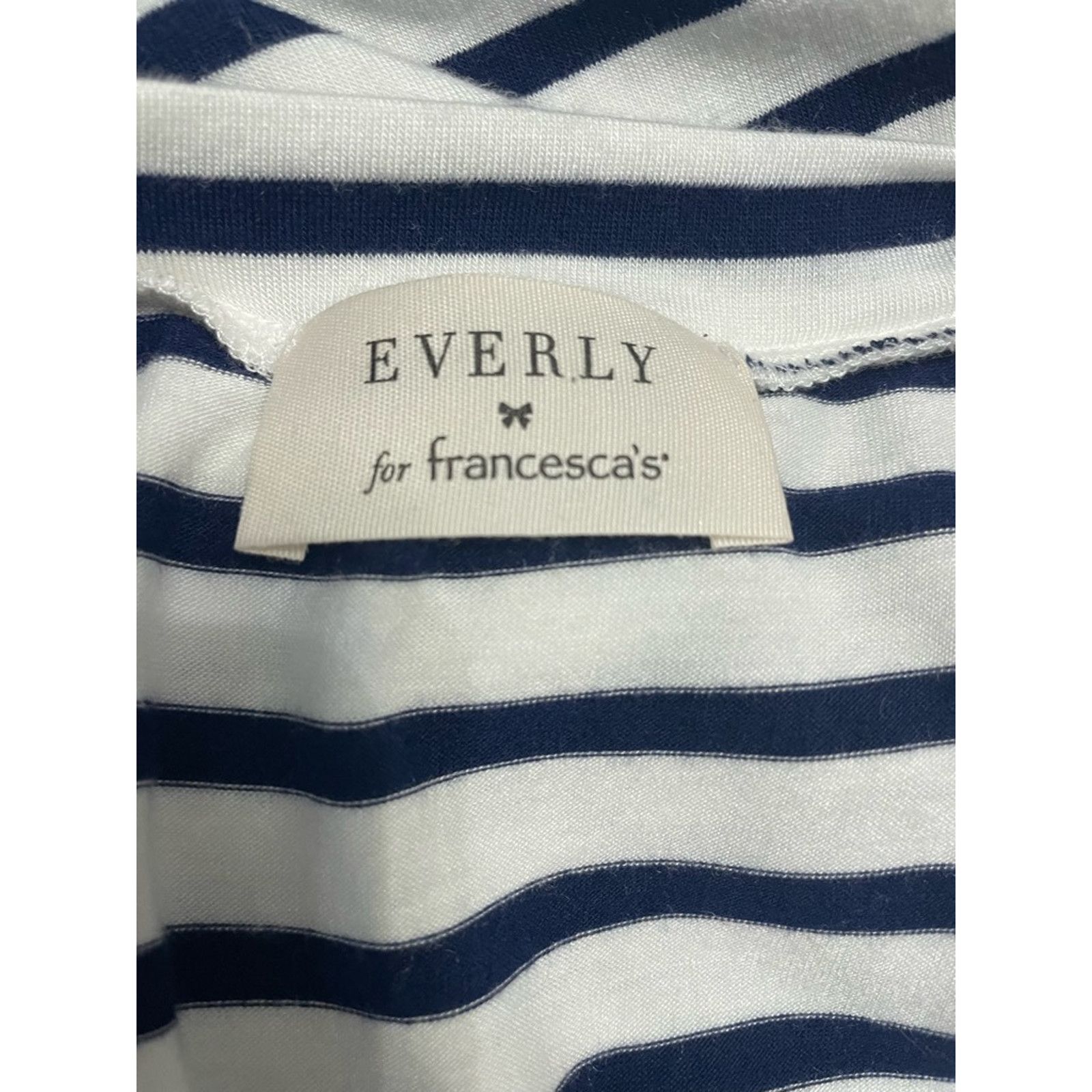 Other Everly Tank Top Striped Sleeveless Fringe Hem White Blue XS Size XS / US 0-2 / IT 36-38 - 7 Thumbnail