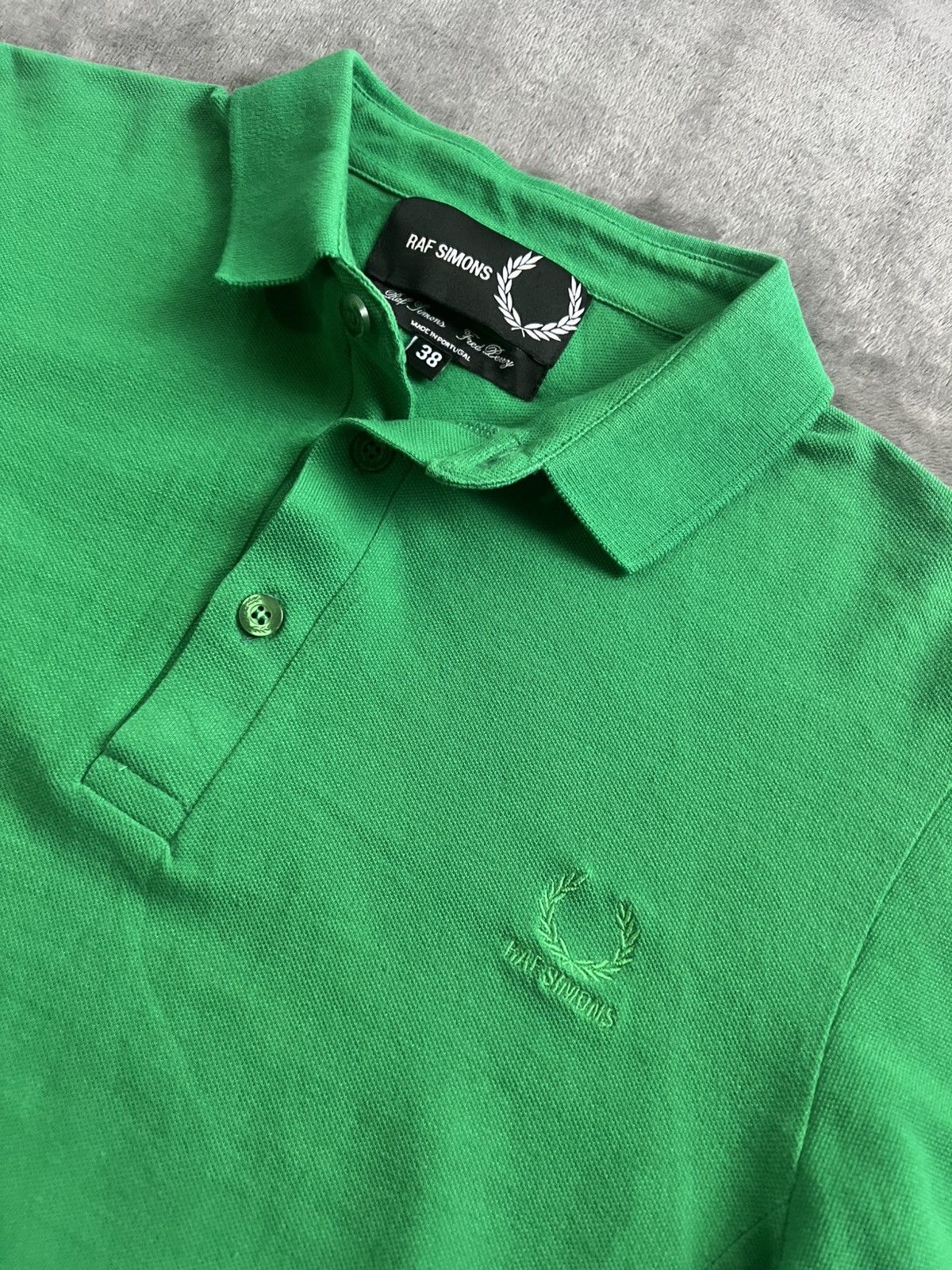 Fred Perry × Raf Simons Raf Simons x Fred Perry Green Polo Shirt Size US S / EU 44-46 / 1 - 2 Thumbnail